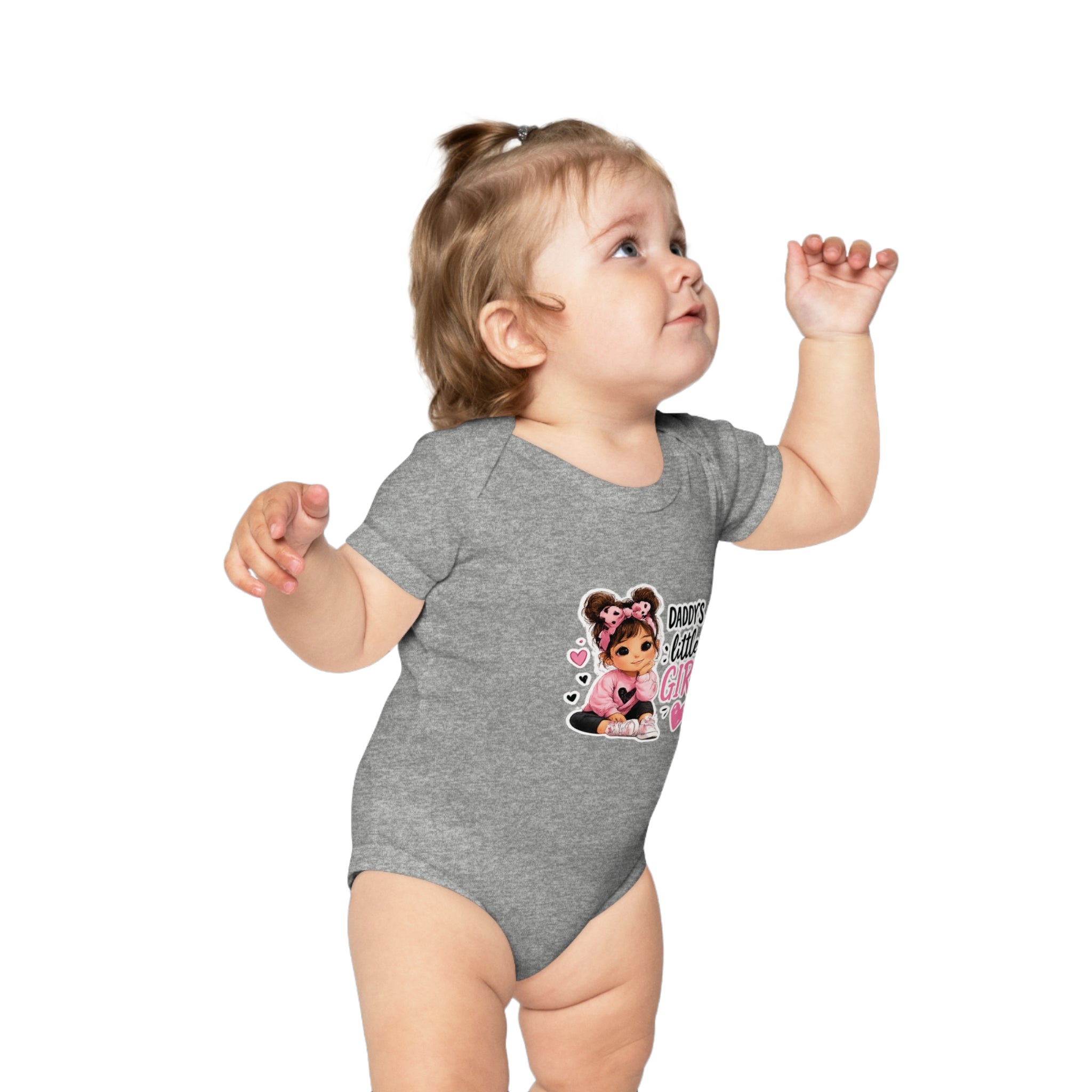 Daddy's Little Girl Baby Bodysuit - Cute Pink Newborn Onesie