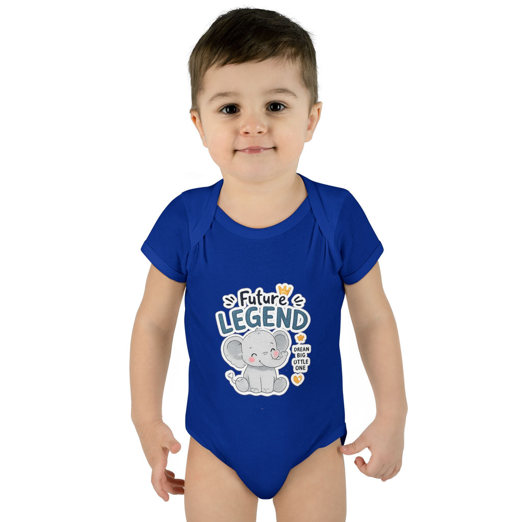 Baby Bodysuit - "Future Legend" Cute Elephant Infant Onesie
