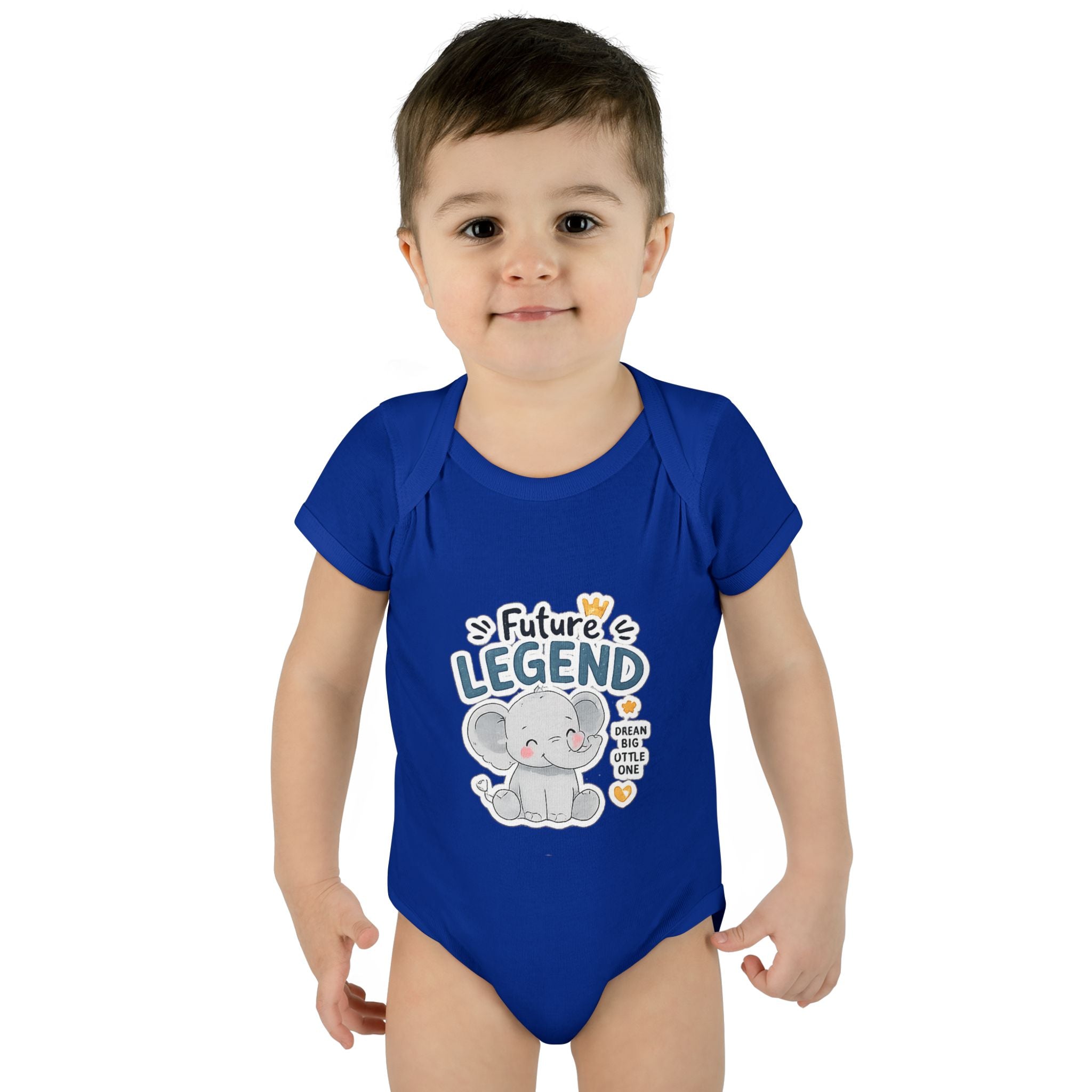 Baby Bodysuit - "Future Legend" Cute Elephant Infant Onesie