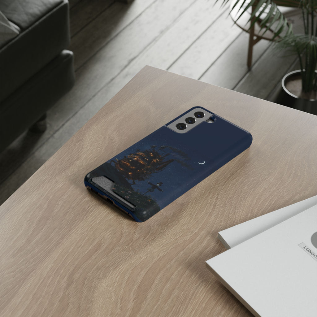 howl's moving castleCastle Phone Card Case — Fairy Tale Nightscape Wallet Phone Case