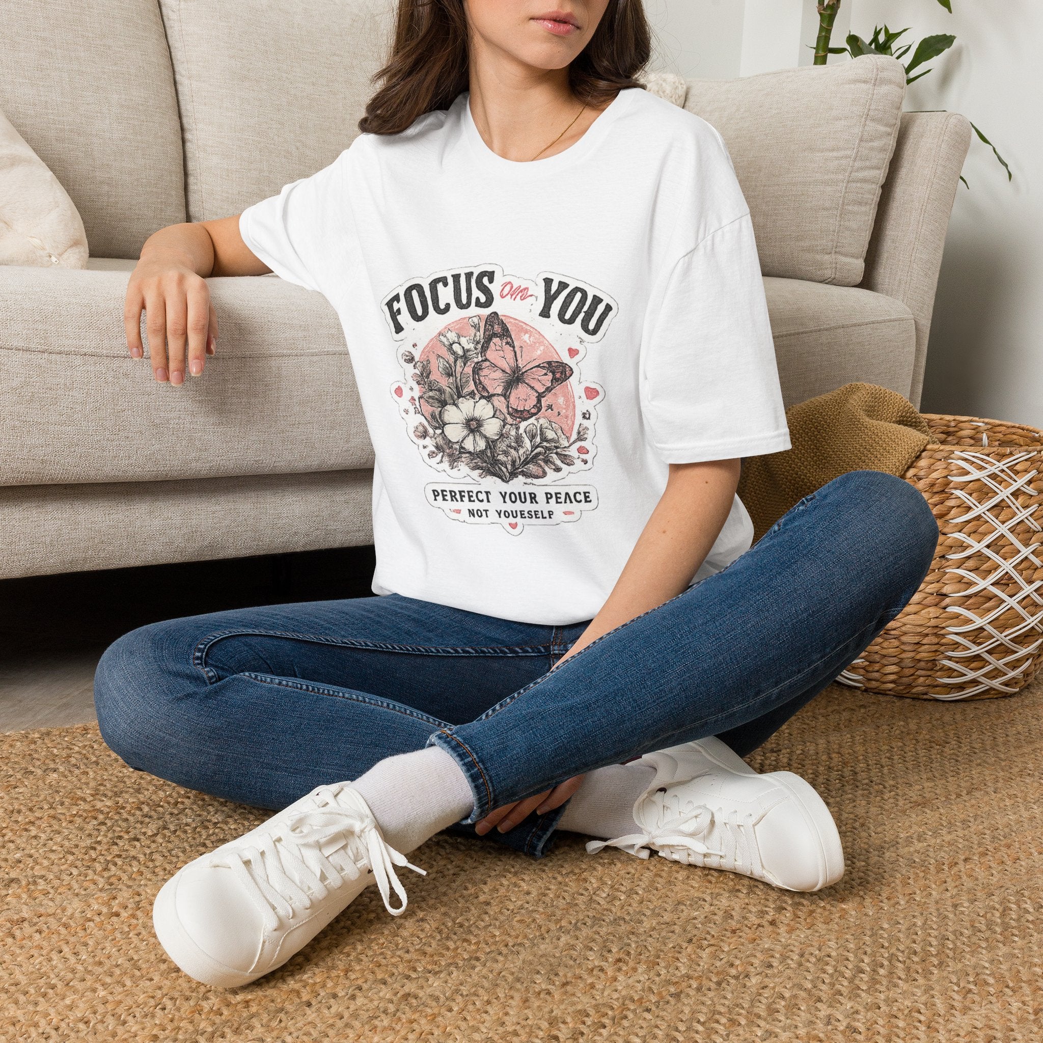 Focus On You T-Shirt — Self-Care Butterfly Graphic Tee