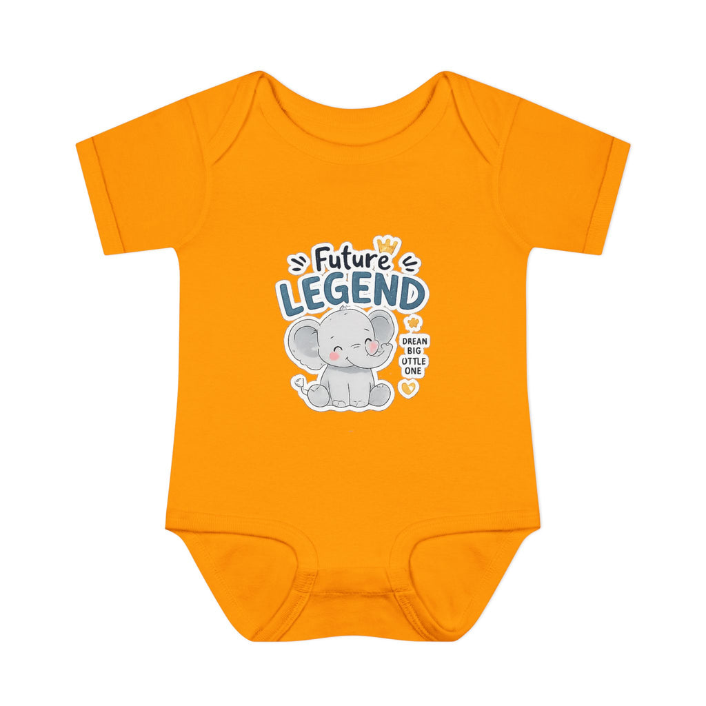 Baby Bodysuit - "Future Legend" Cute Elephant Infant Onesie