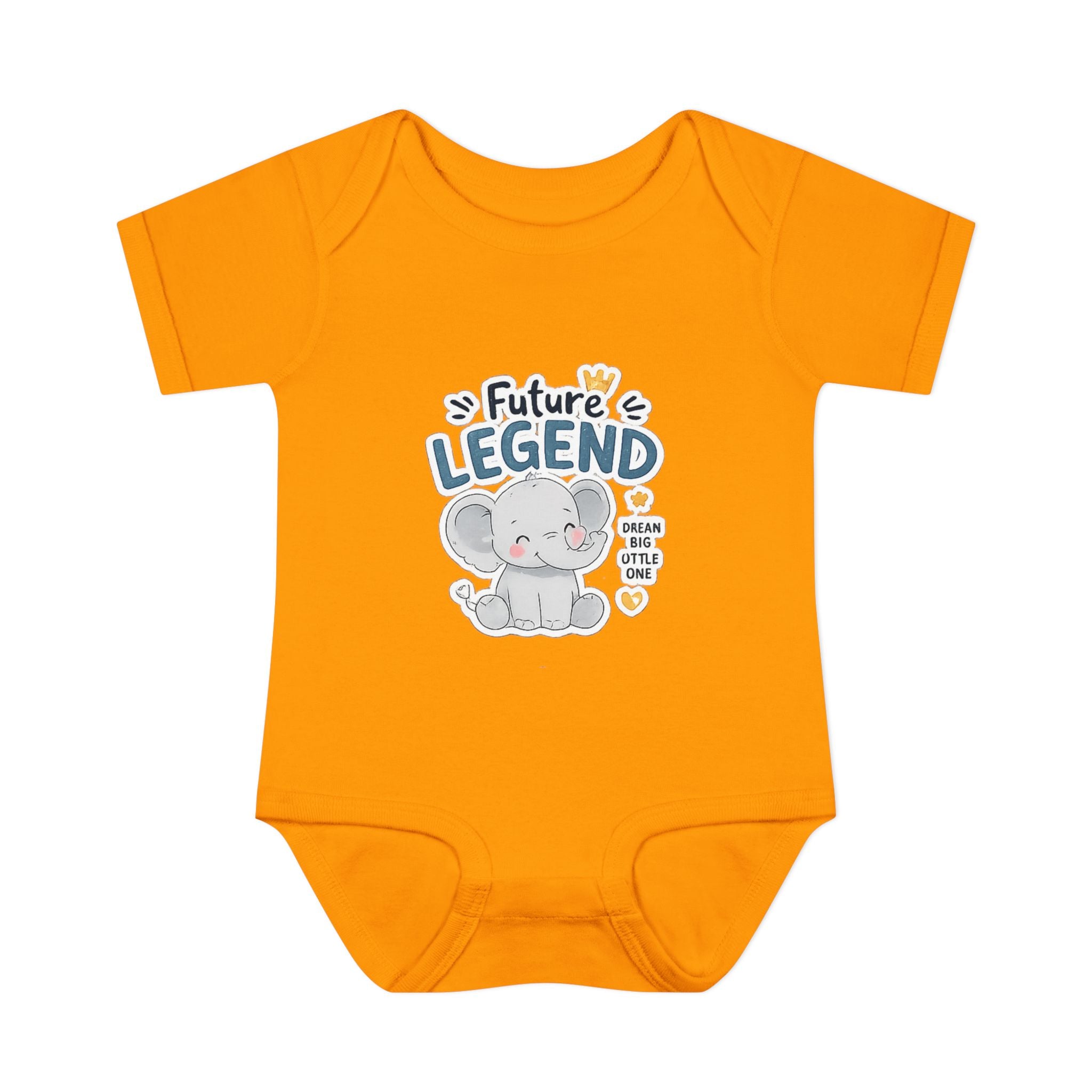 Baby Bodysuit - "Future Legend" Cute Elephant Infant Onesie