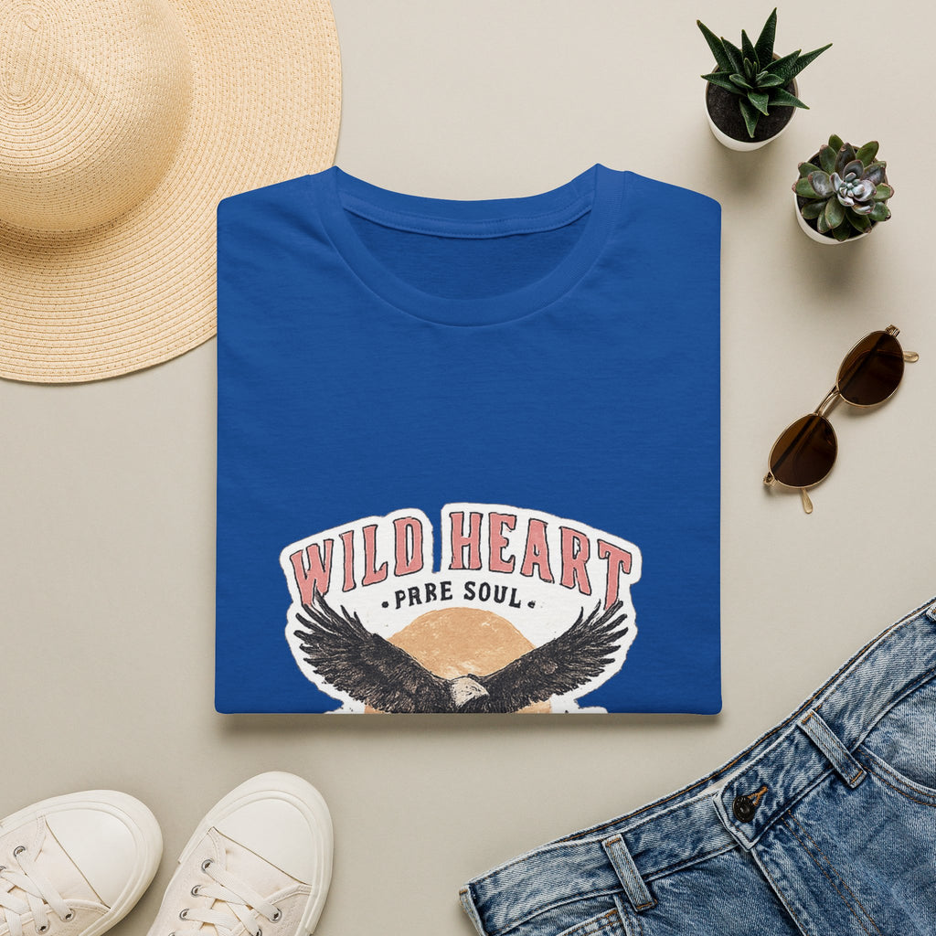 Wild Heart Eagle T-Shirt — "Wild Heart, Free Soul" Vintage Graphic Tee