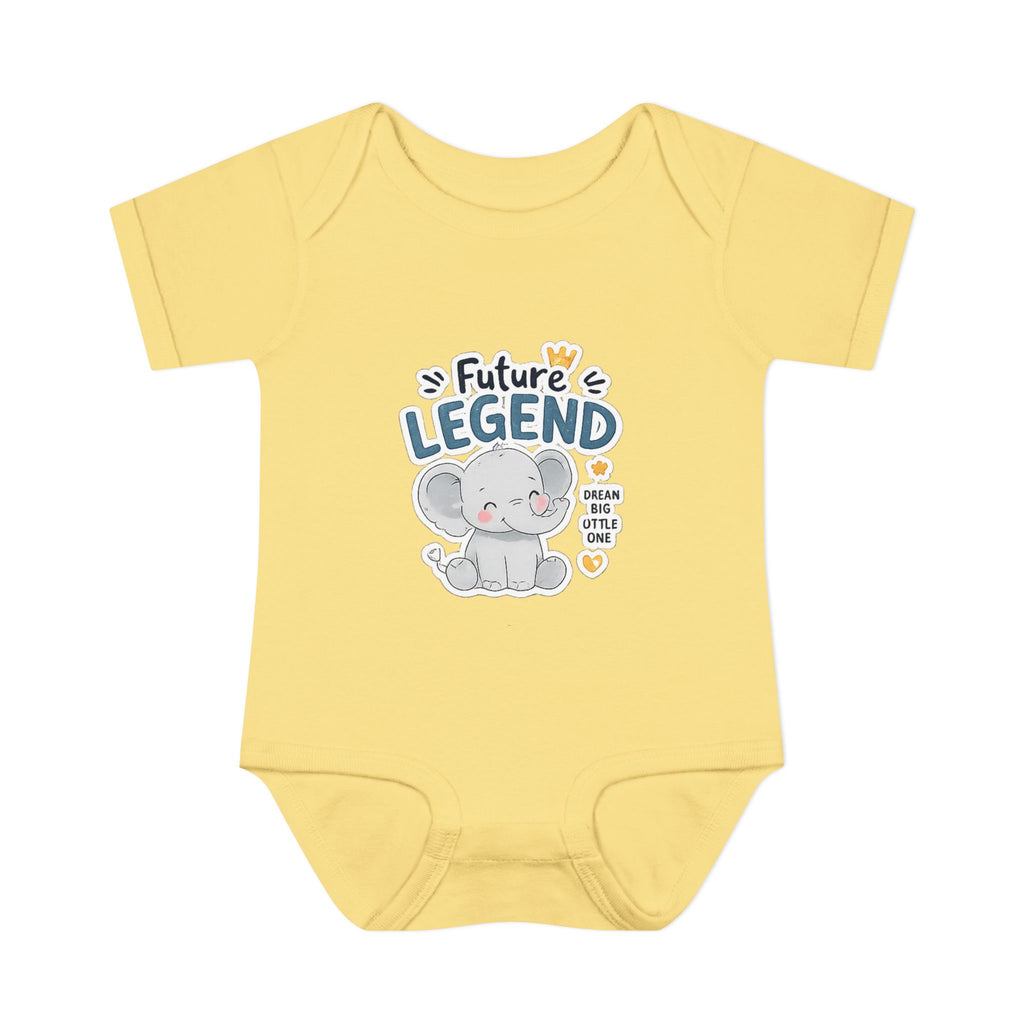 Baby Bodysuit - "Future Legend" Cute Elephant Infant Onesie