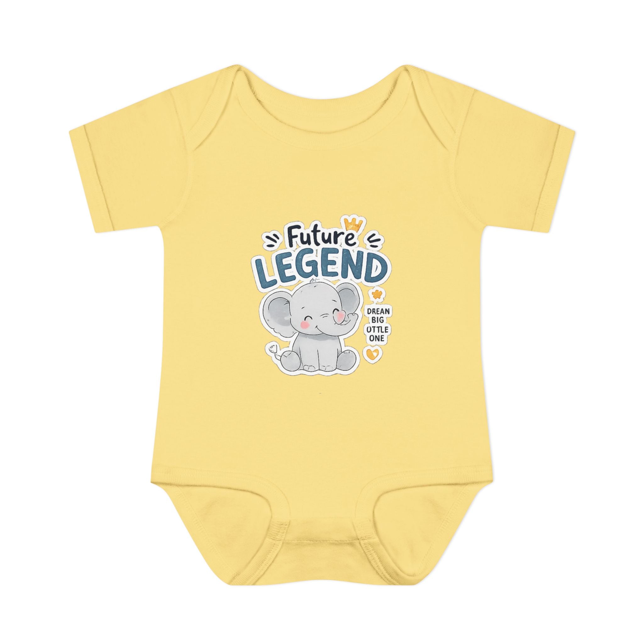 Baby Bodysuit - "Future Legend" Cute Elephant Infant Onesie