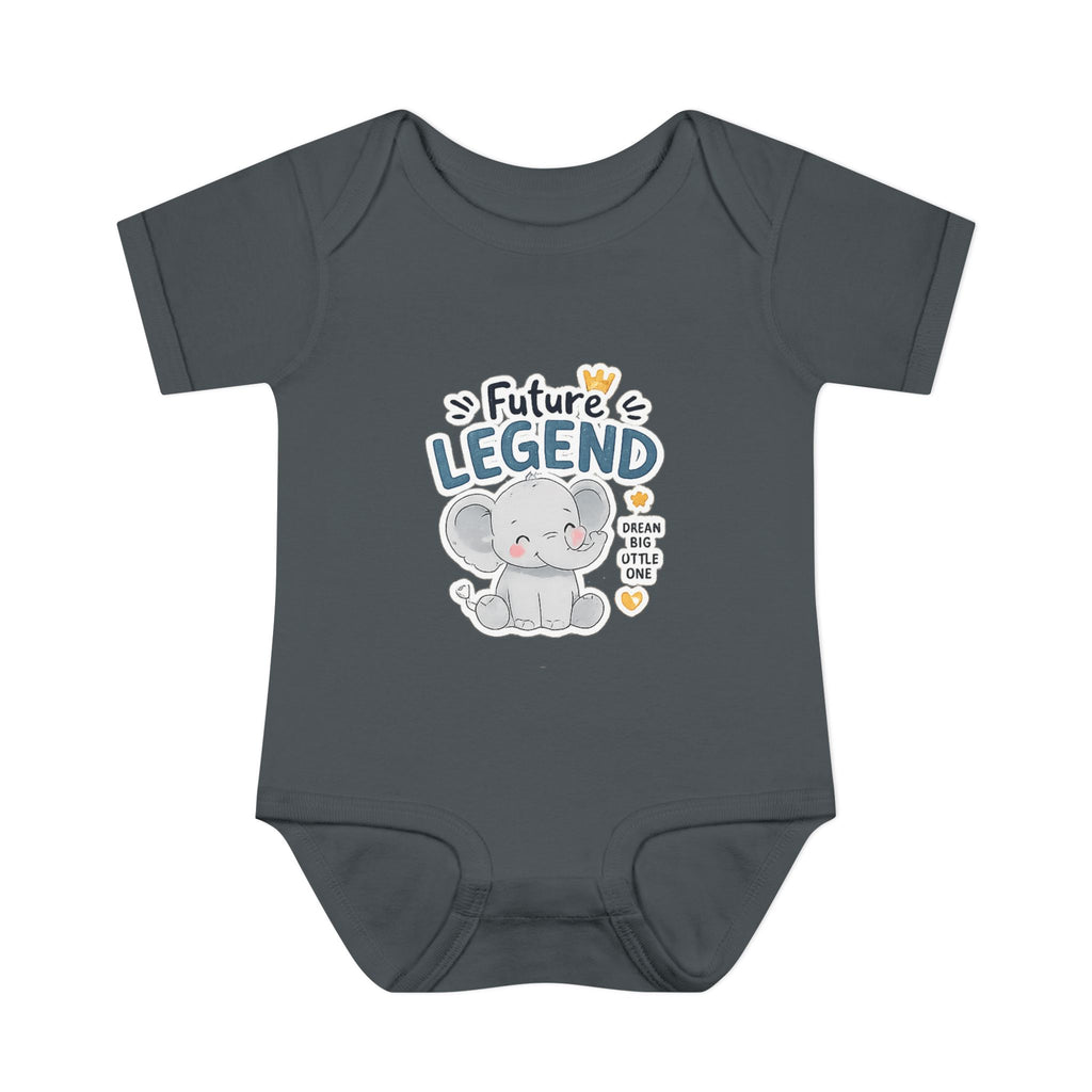 Baby Bodysuit - "Future Legend" Cute Elephant Infant Onesie