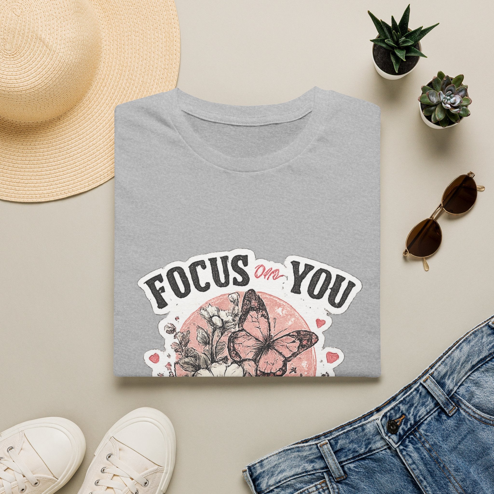 Focus On You T-Shirt — Self-Care Butterfly Graphic Tee