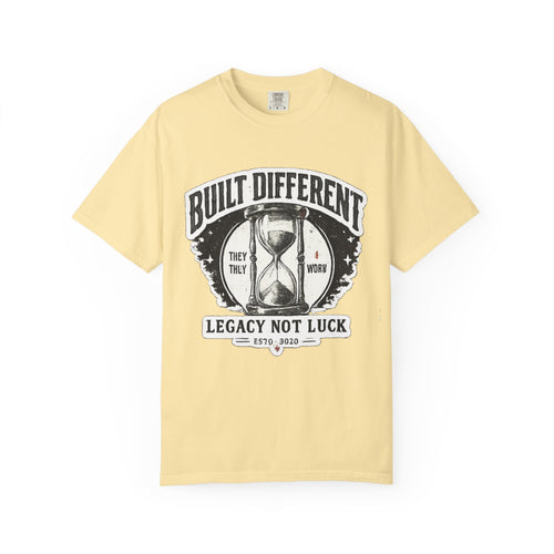 Built Different T-Shirt — 'Legacy Not Luck' Motivational Graphic Tee