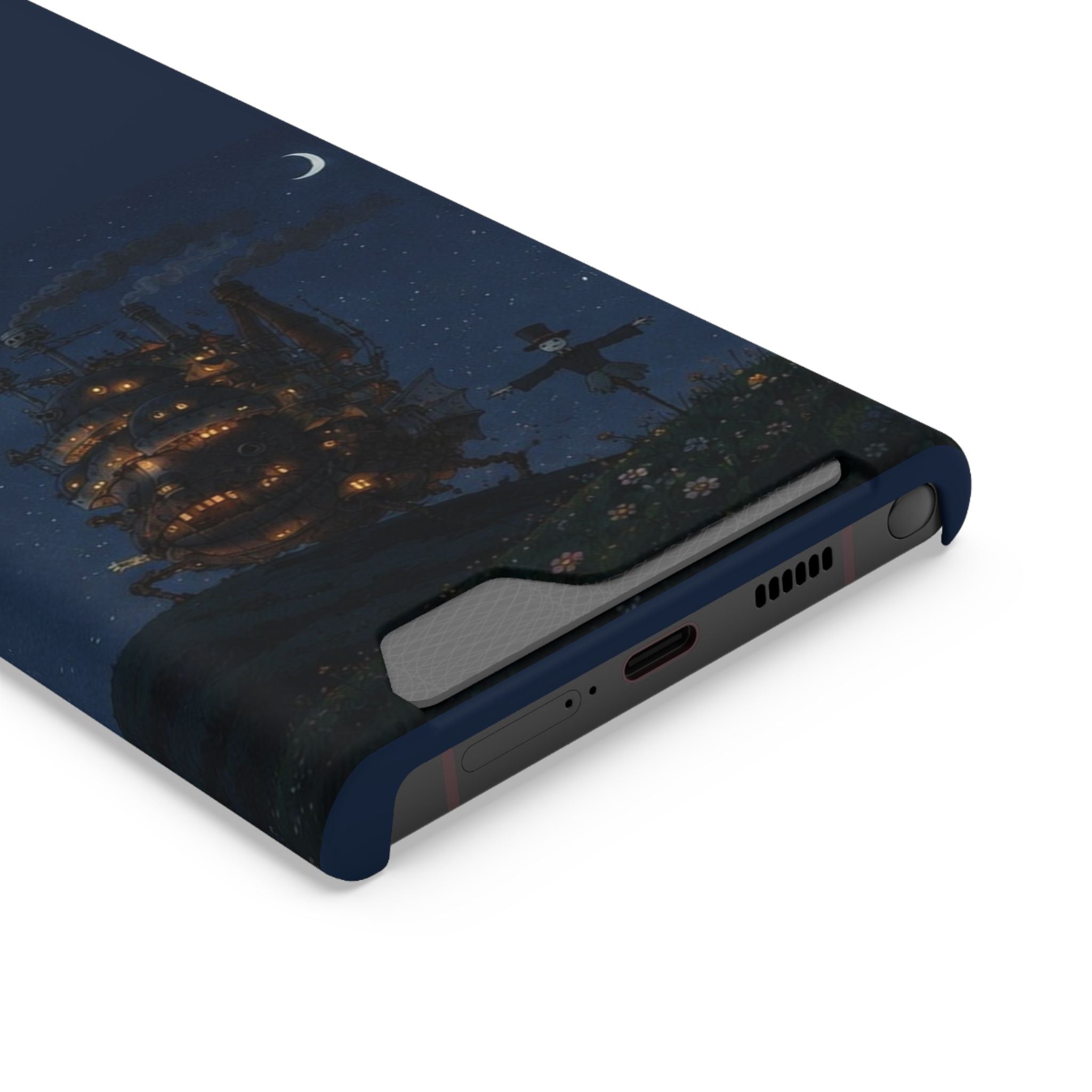 howl's moving castleCastle Phone Card Case — Fairy Tale Nightscape Wallet Phone Case