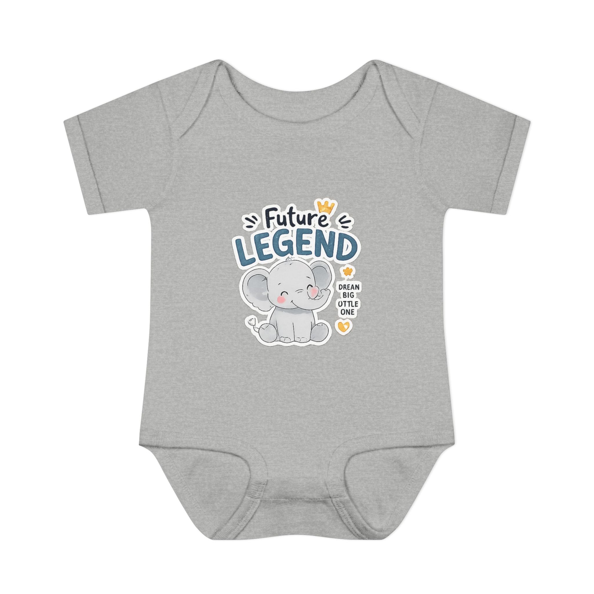 Baby Bodysuit - "Future Legend" Cute Elephant Infant Onesie