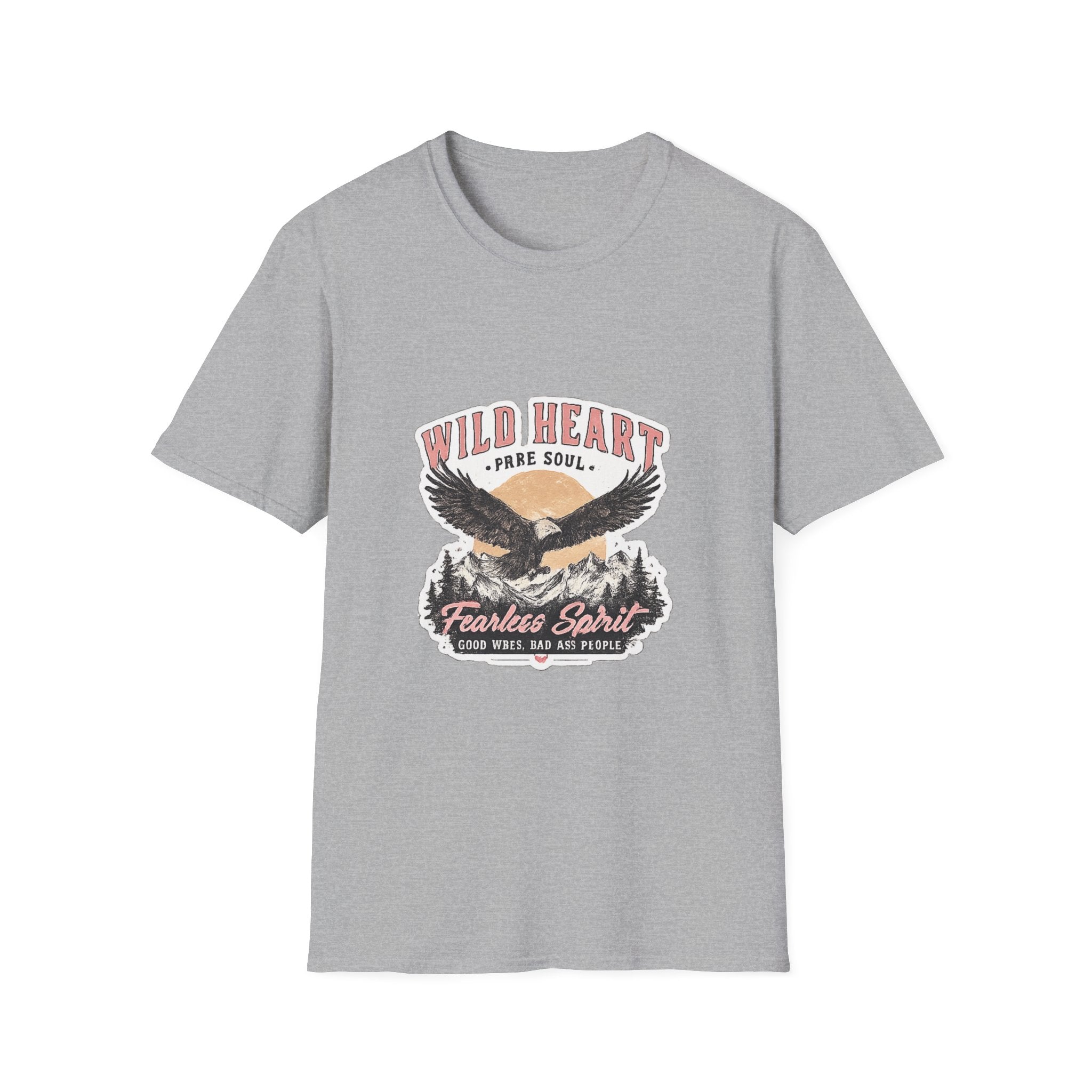 Wild Heart Eagle T-Shirt — "Wild Heart, Free Soul" Vintage Graphic Tee