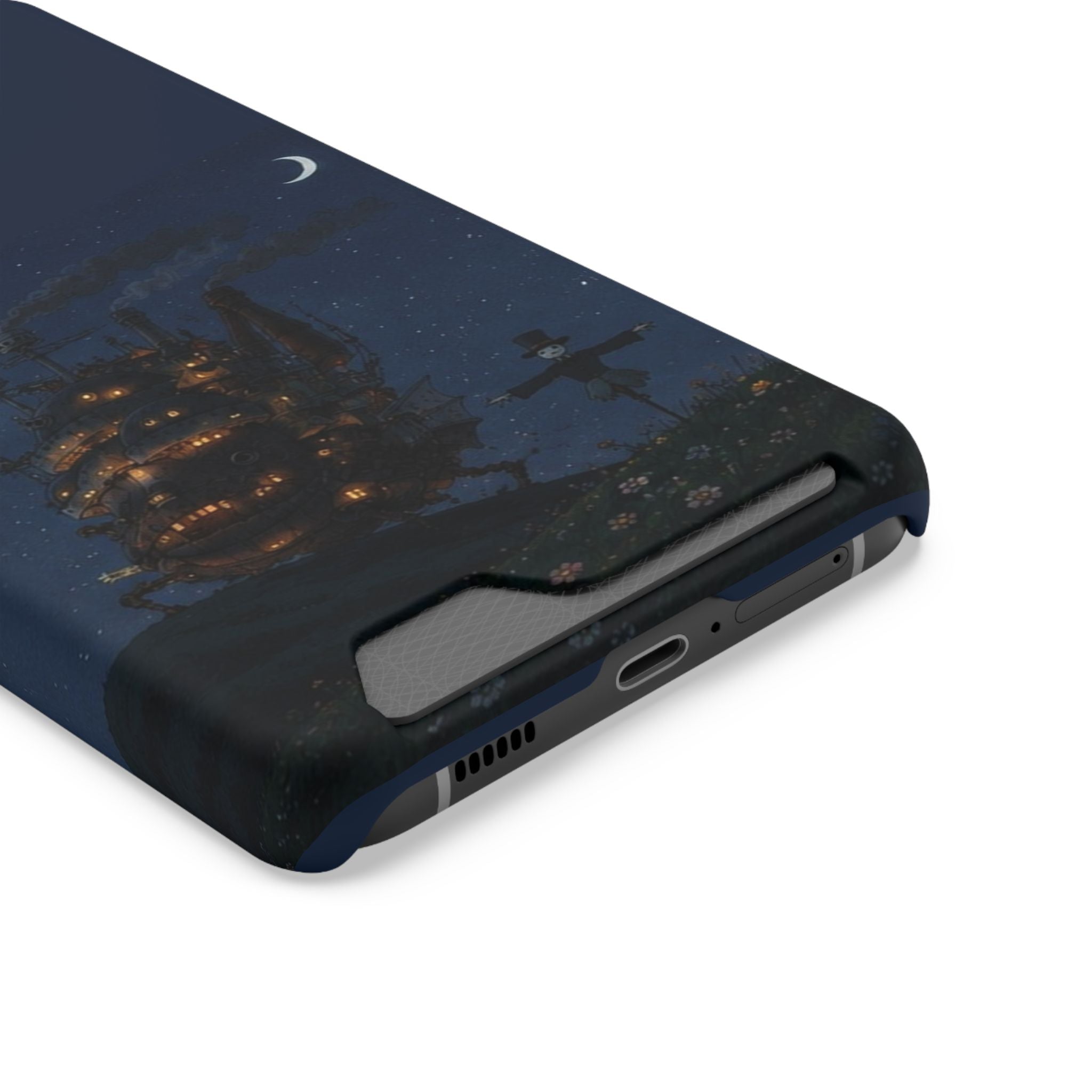 howl's moving castleCastle Phone Card Case — Fairy Tale Nightscape Wallet Phone Case