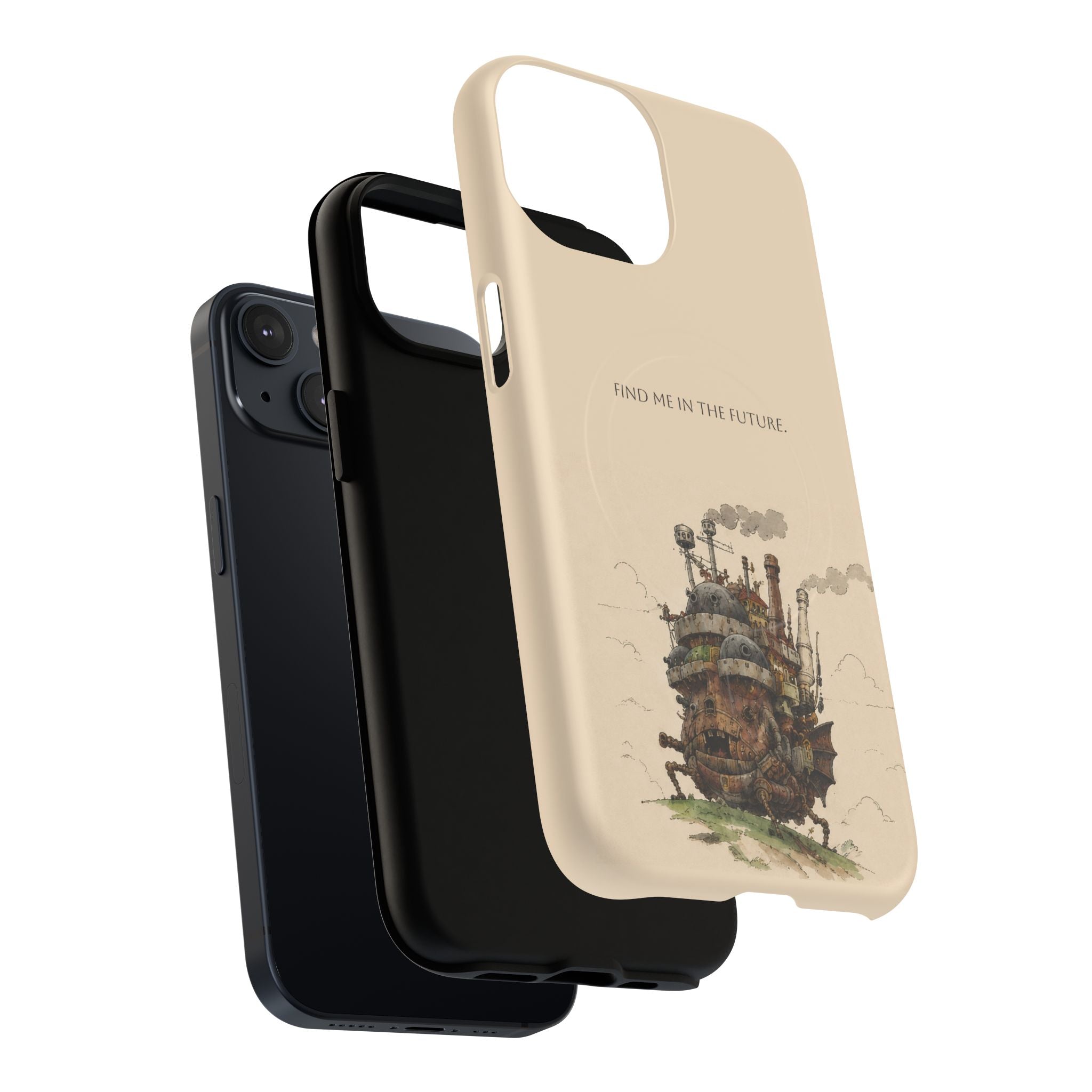 Howl’s Moving Castle Phone Case — “Find Me in the Future” Tough Magnetic iPhone Cover