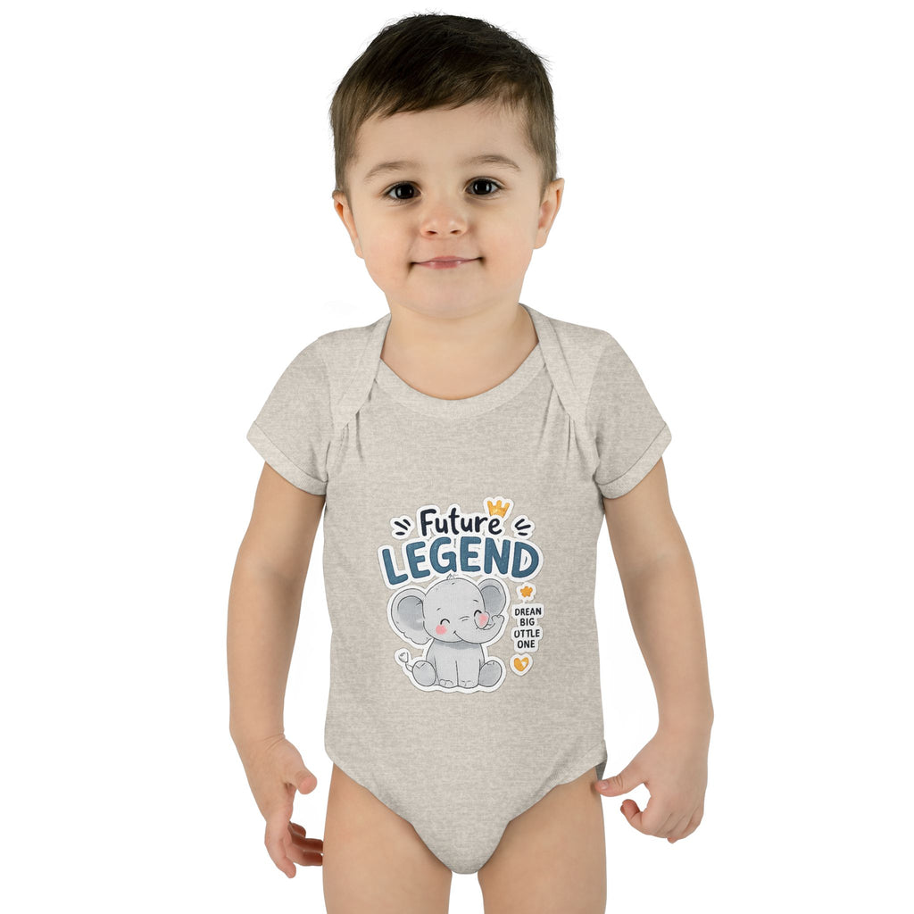Baby Bodysuit - "Future Legend" Cute Elephant Infant Onesie