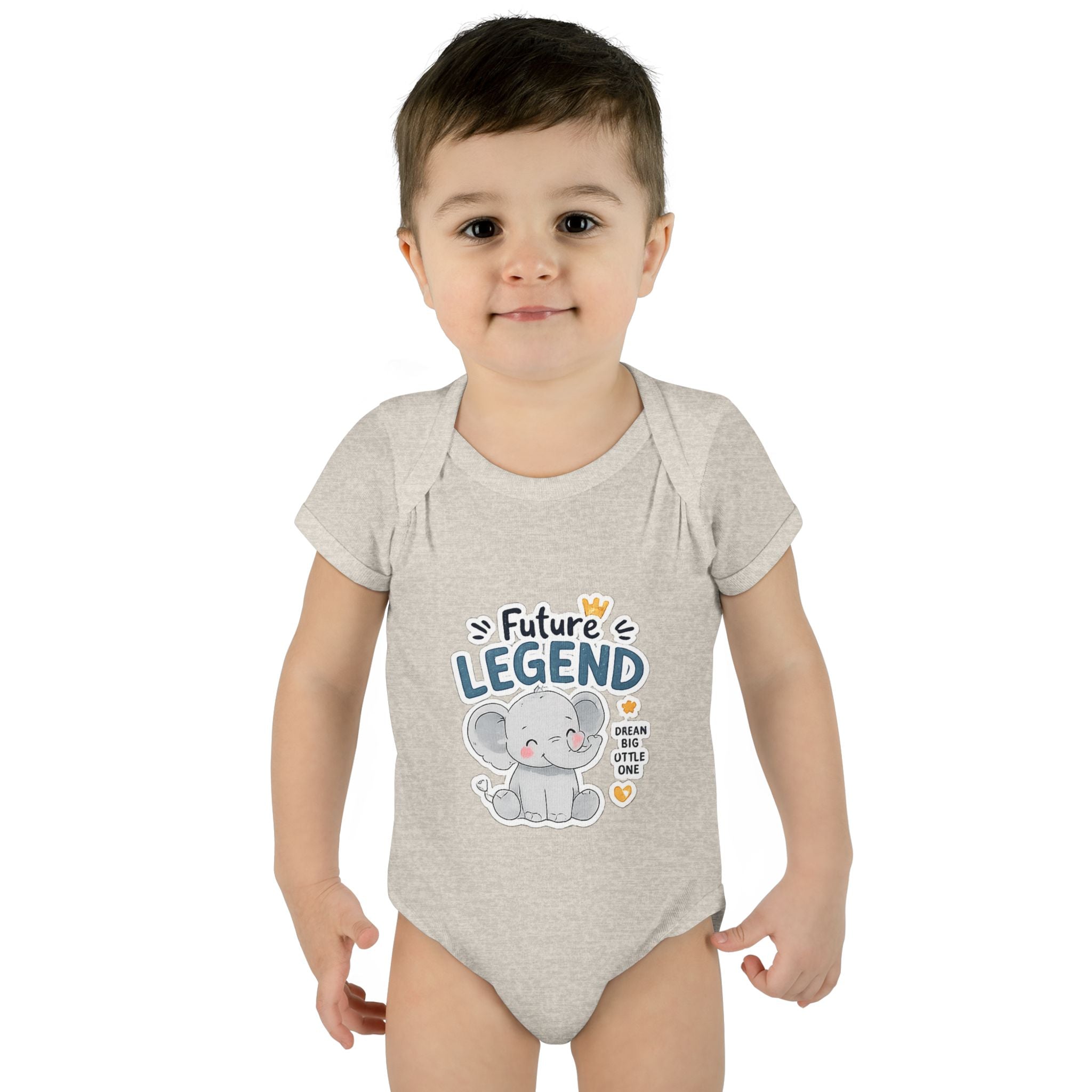 Baby Bodysuit - "Future Legend" Cute Elephant Infant Onesie