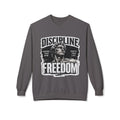 Discipline Freedom Crewneck Sweatshirt – Motivational Vintage Statue Graphic