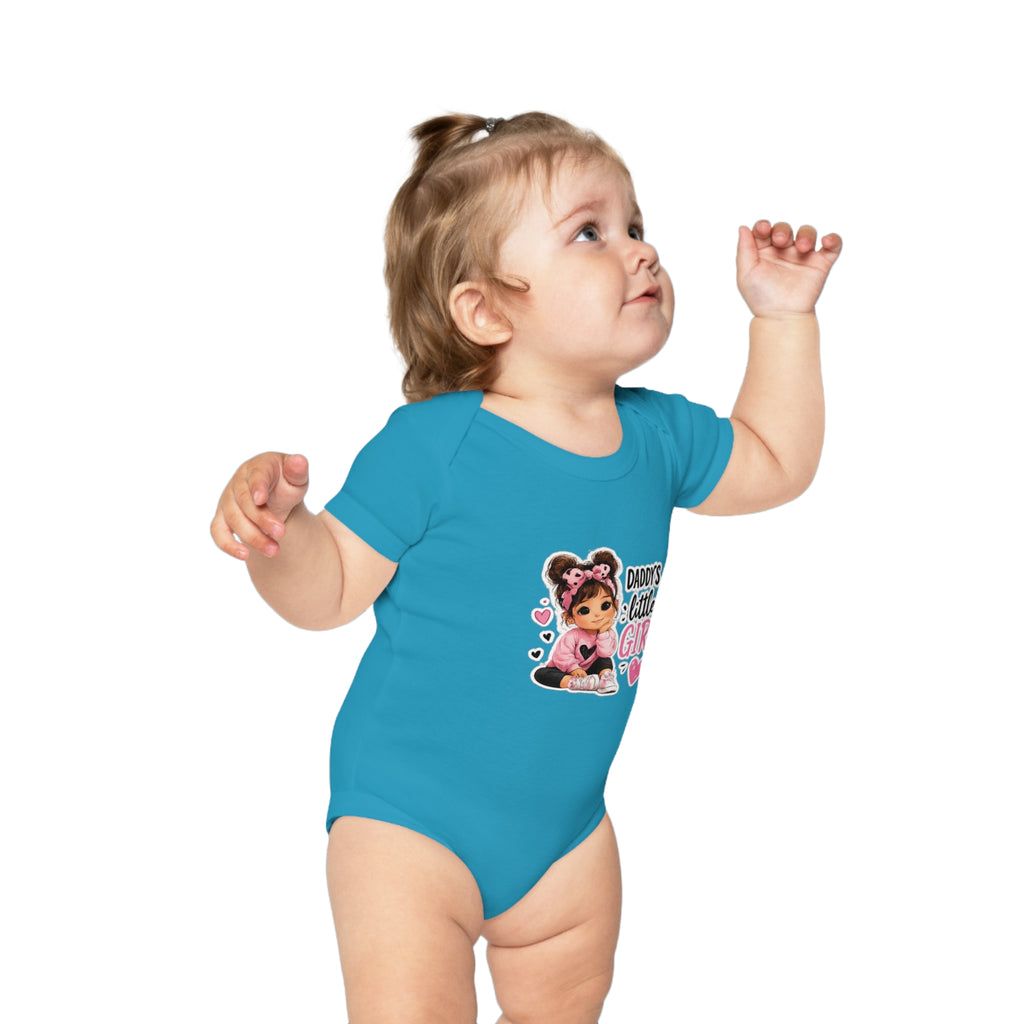 Daddy's Little Girl Baby Bodysuit - Cute Pink Newborn Onesie
