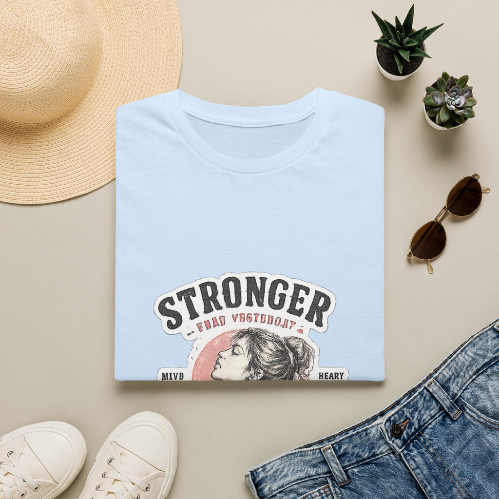 T-Shirt — "Stronger Each Yesterday" Vintage Motivational Tee