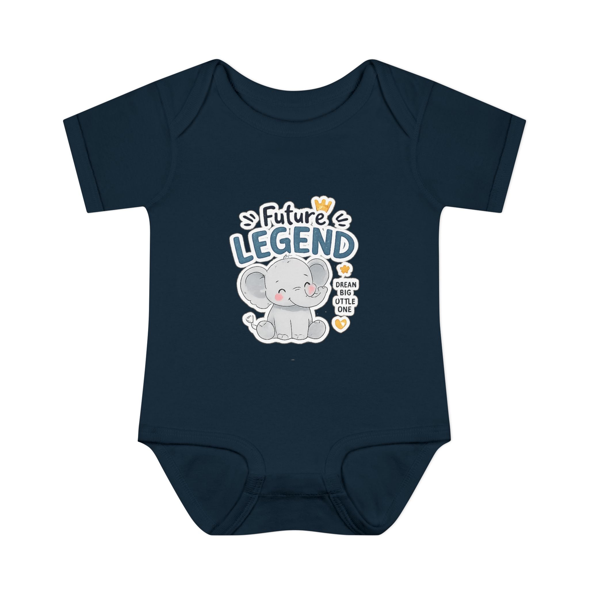 Baby Bodysuit - "Future Legend" Cute Elephant Infant Onesie