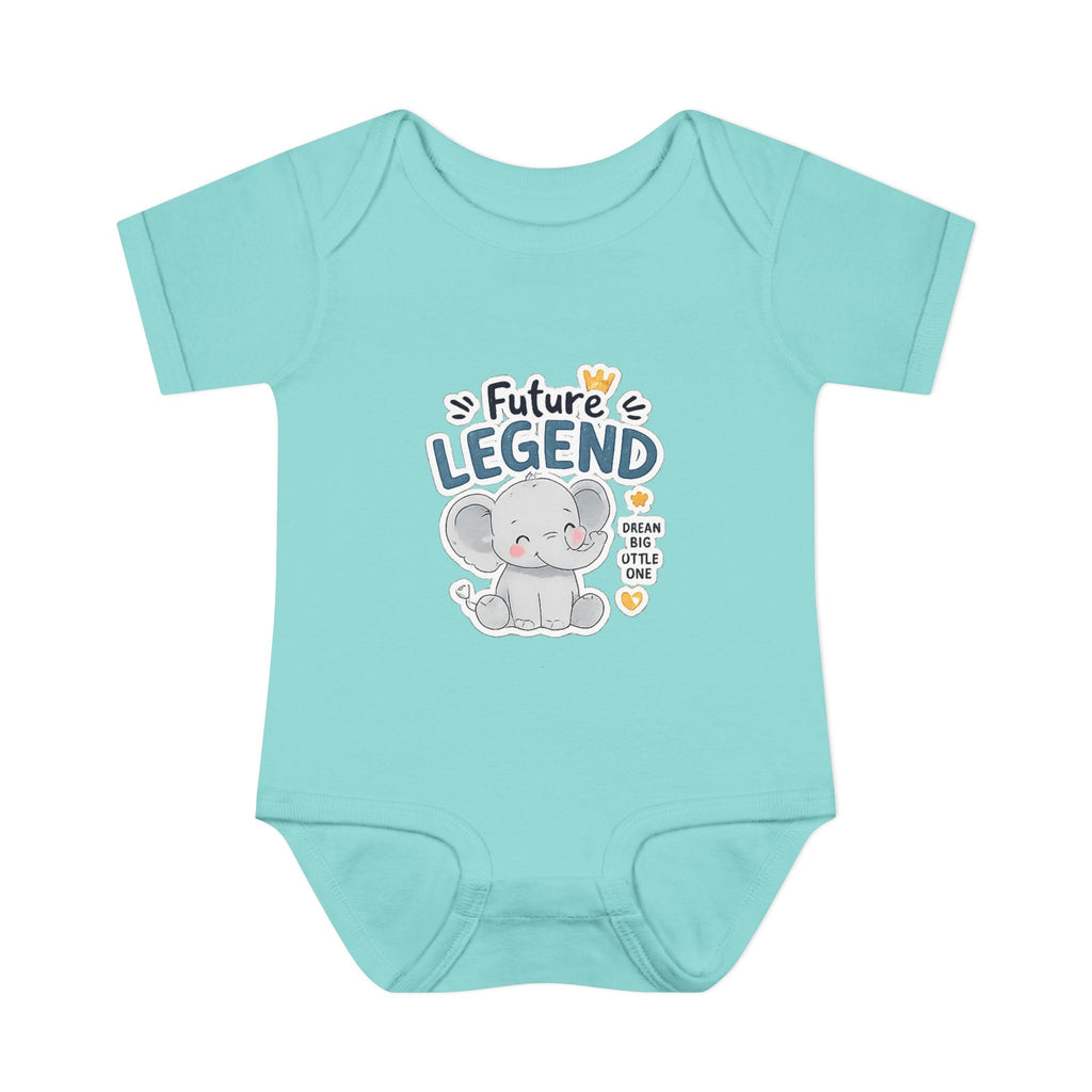 Baby Bodysuit - "Future Legend" Cute Elephant Infant Onesie