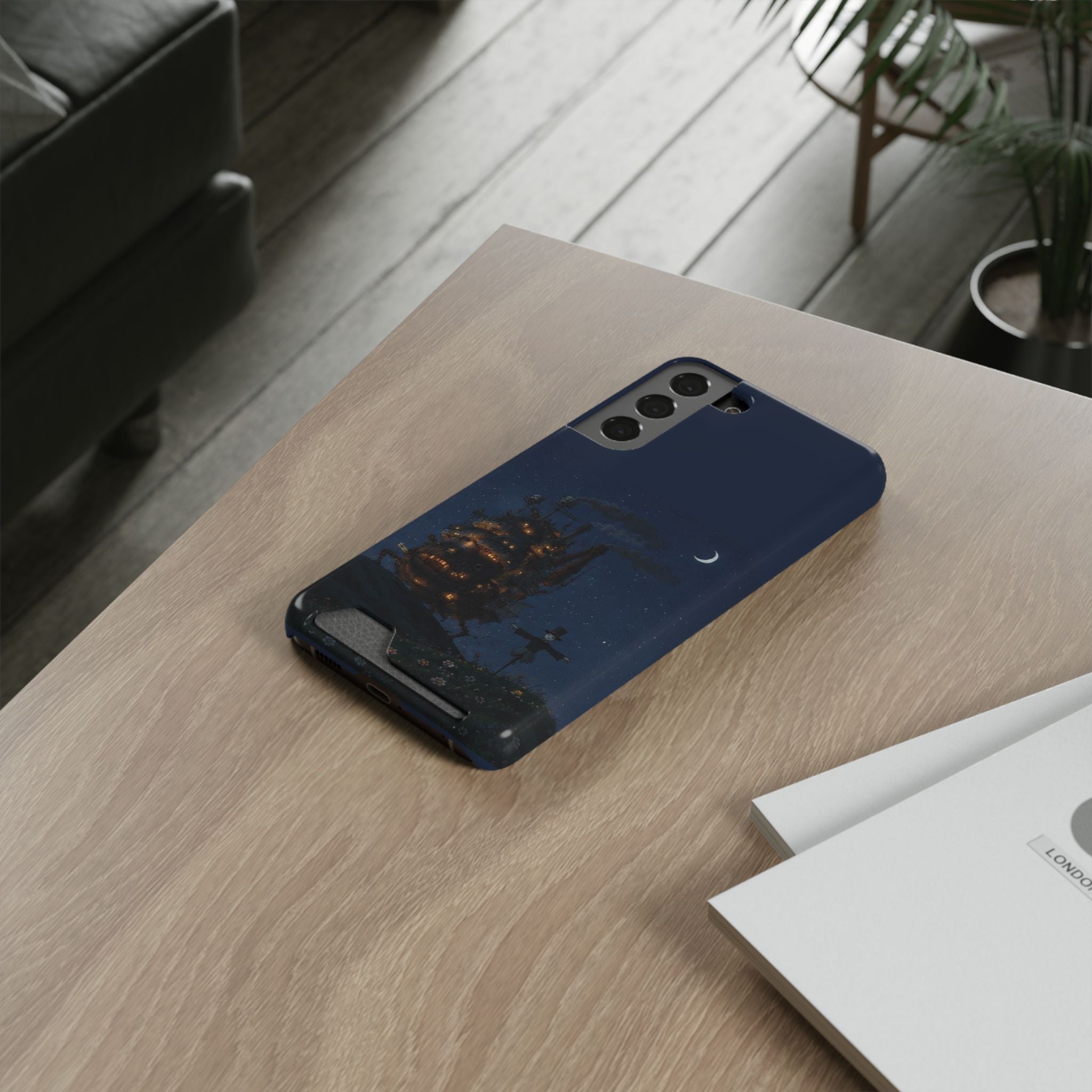 howl's moving castleCastle Phone Card Case — Fairy Tale Nightscape Wallet Phone Case