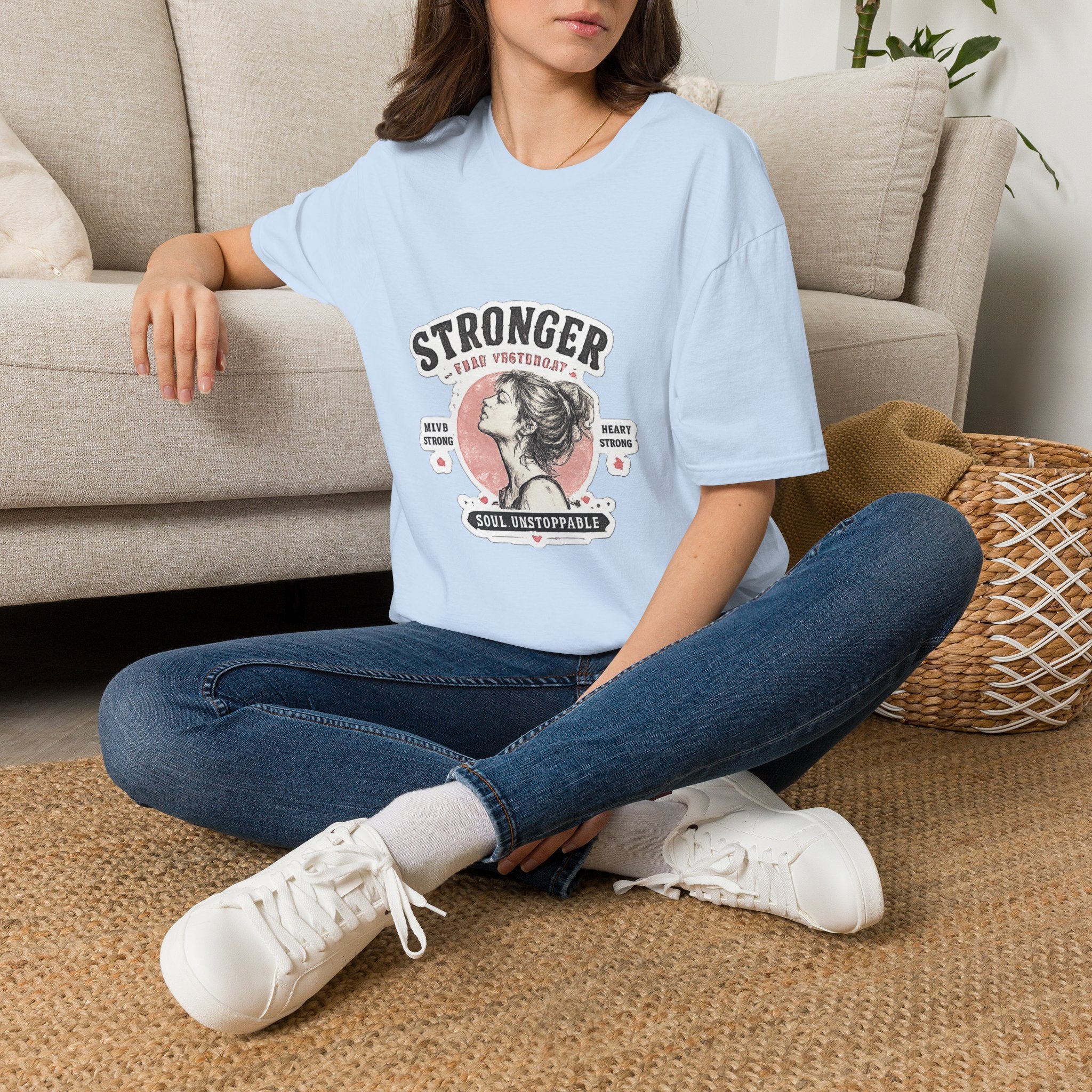 T-Shirt — "Stronger Each Yesterday" Vintage Motivational Tee