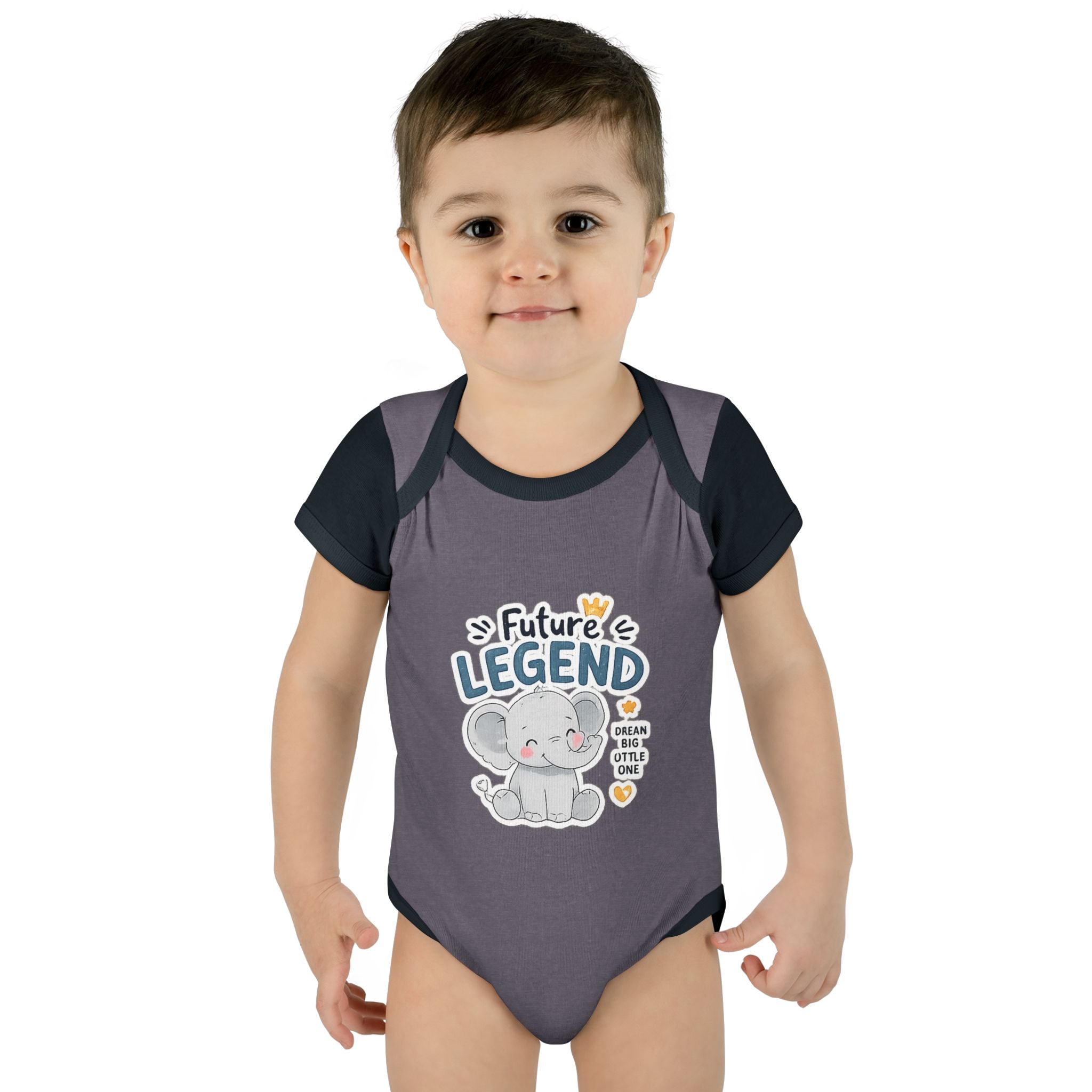 Baby Bodysuit - "Future Legend" Cute Elephant Infant Onesie