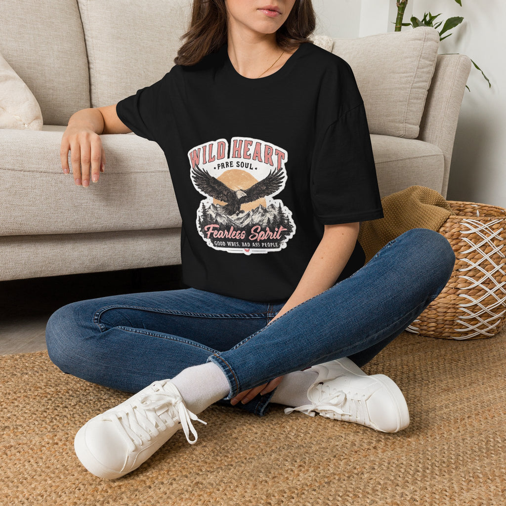 Wild Heart Eagle T-Shirt — "Wild Heart, Free Soul" Vintage Graphic Tee