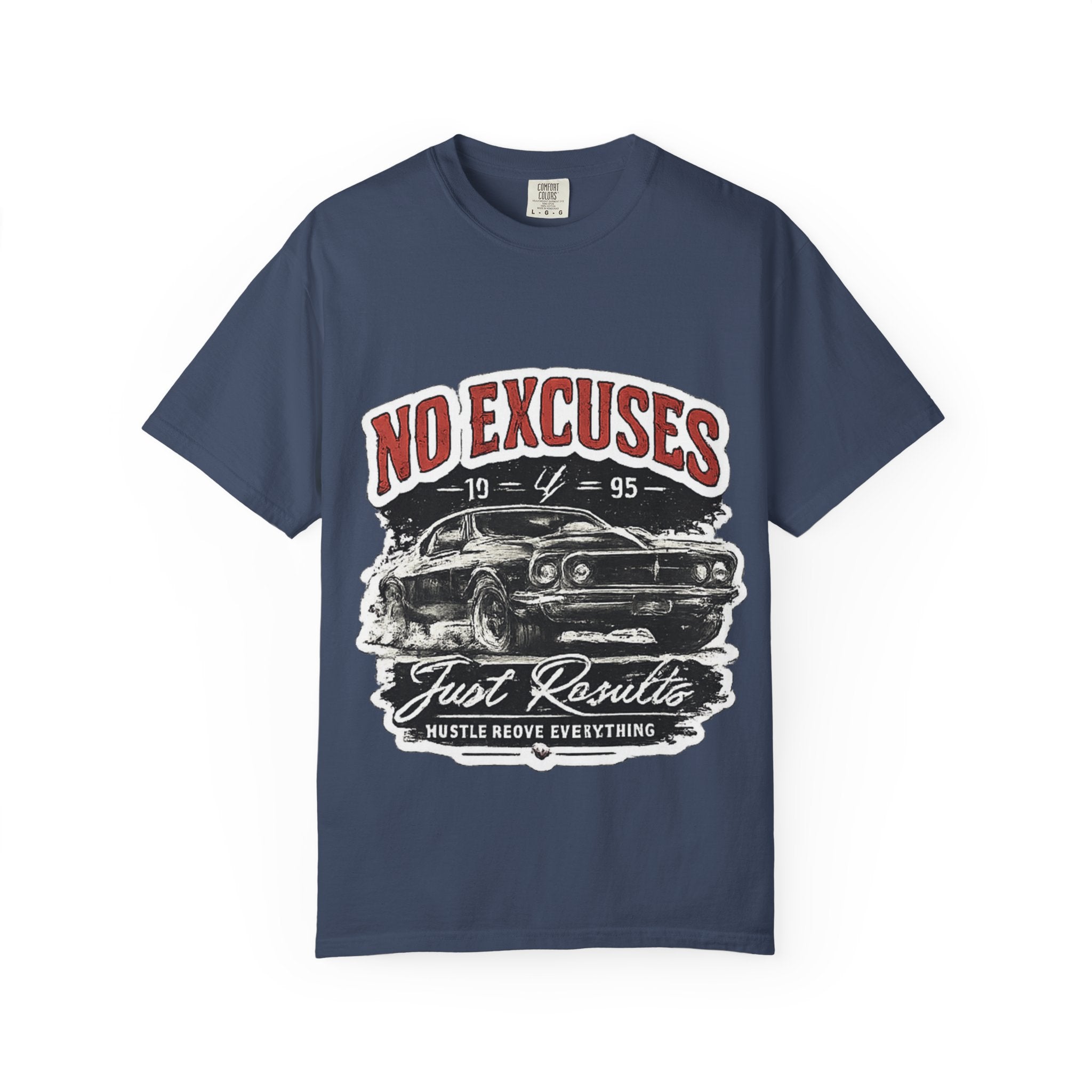 No Excuses Vintage Muscle Car T-Shirt — "Just Requisite" Graphic Tee