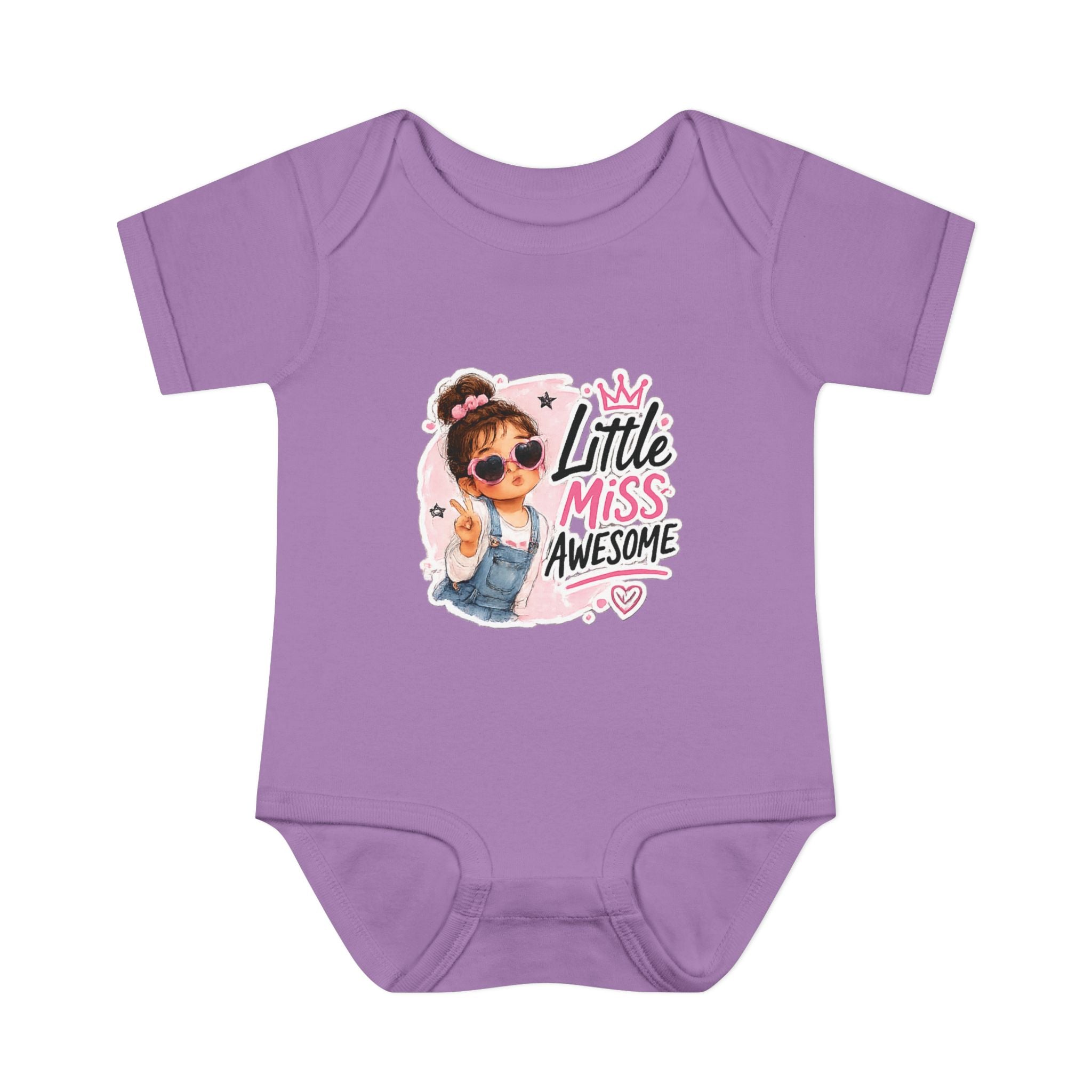 Baby Bodysuit - "Little Miss Awesome" Cute Girl Infant Onesie