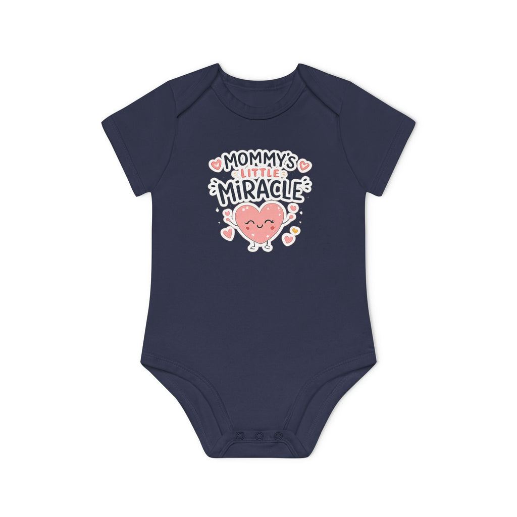 Baby Bodysuit - "Mommy's Little Miracle" Organic Short Sleeve Infant Onesie