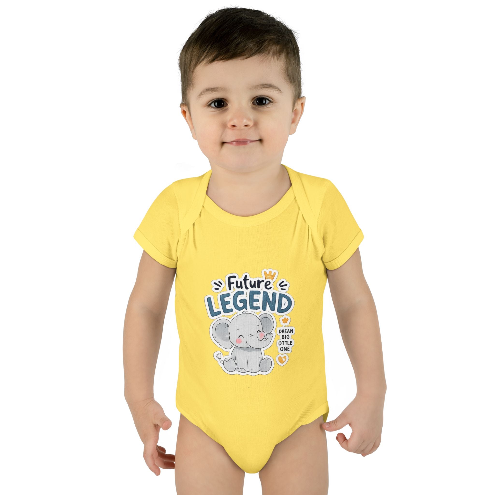 Baby Bodysuit - "Future Legend" Cute Elephant Infant Onesie