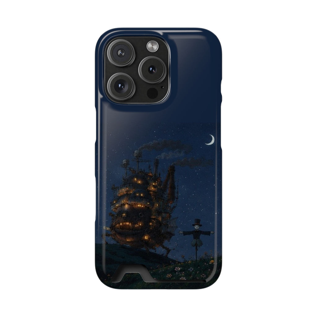 howl's moving castleCastle Phone Card Case — Fairy Tale Nightscape Wallet Phone Case