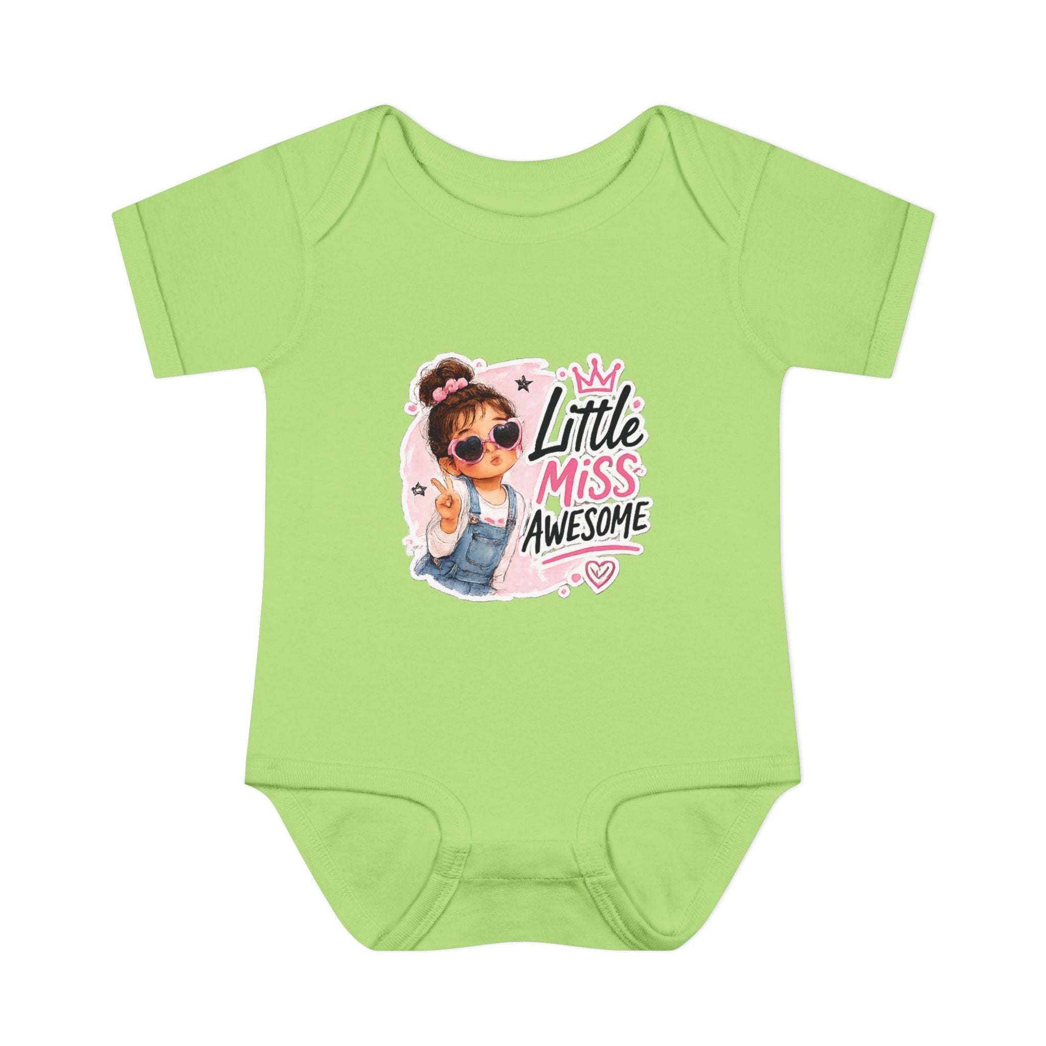 Baby Bodysuit - "Little Miss Awesome" Cute Girl Infant Onesie