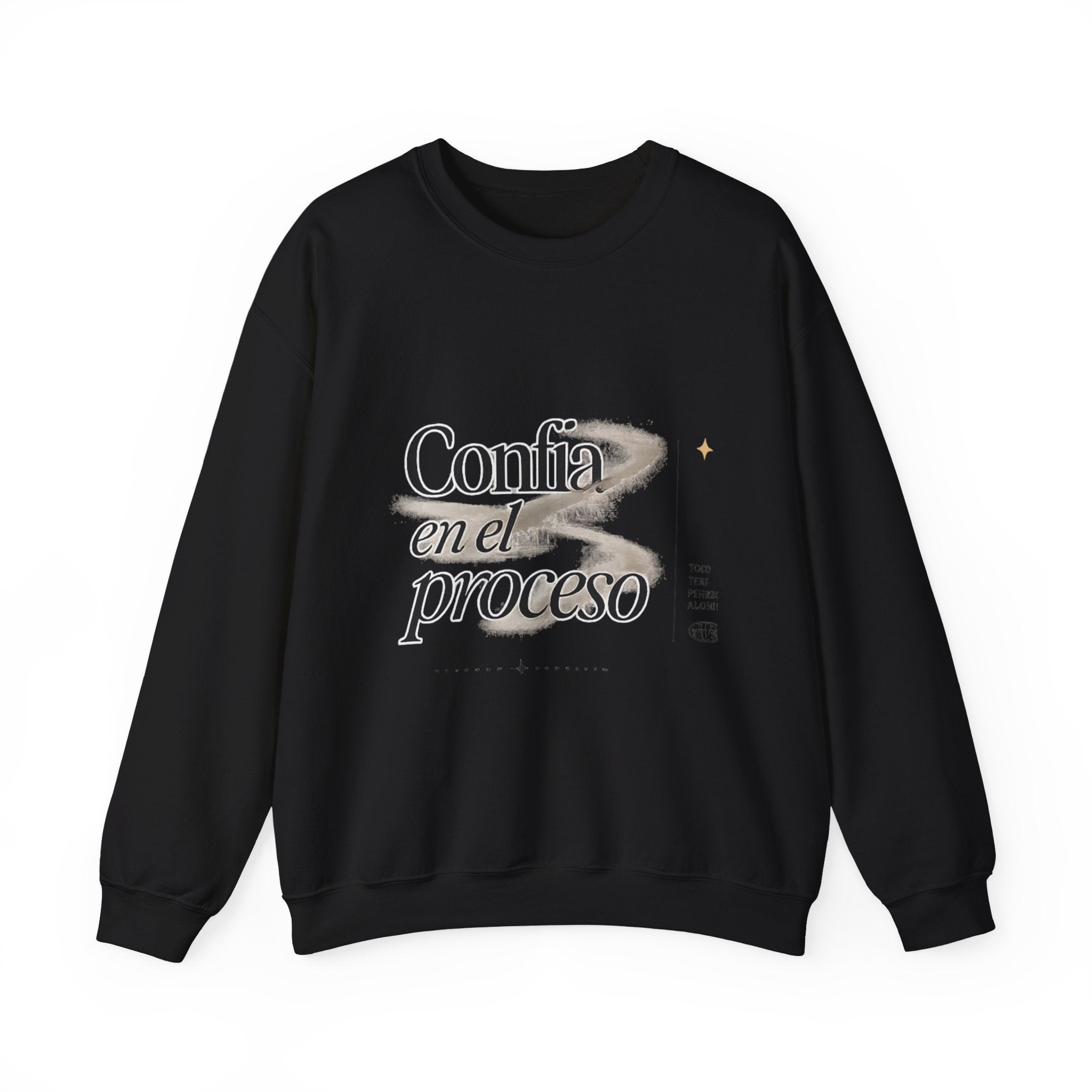 Crewneck Sweatshirt - "Confía en el Proceso" Inspirational Spanish Graphic