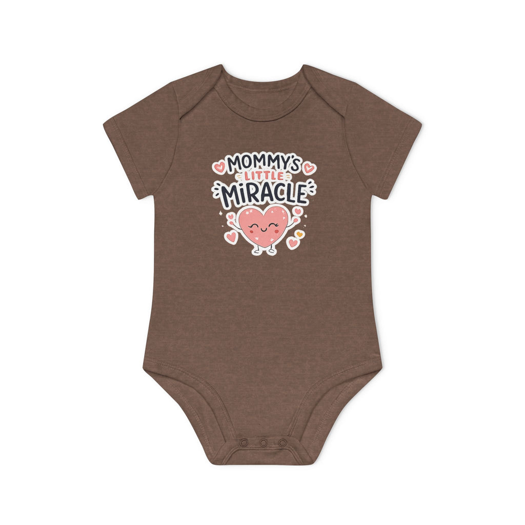 Baby Bodysuit - "Mommy's Little Miracle" Organic Short Sleeve Infant Onesie