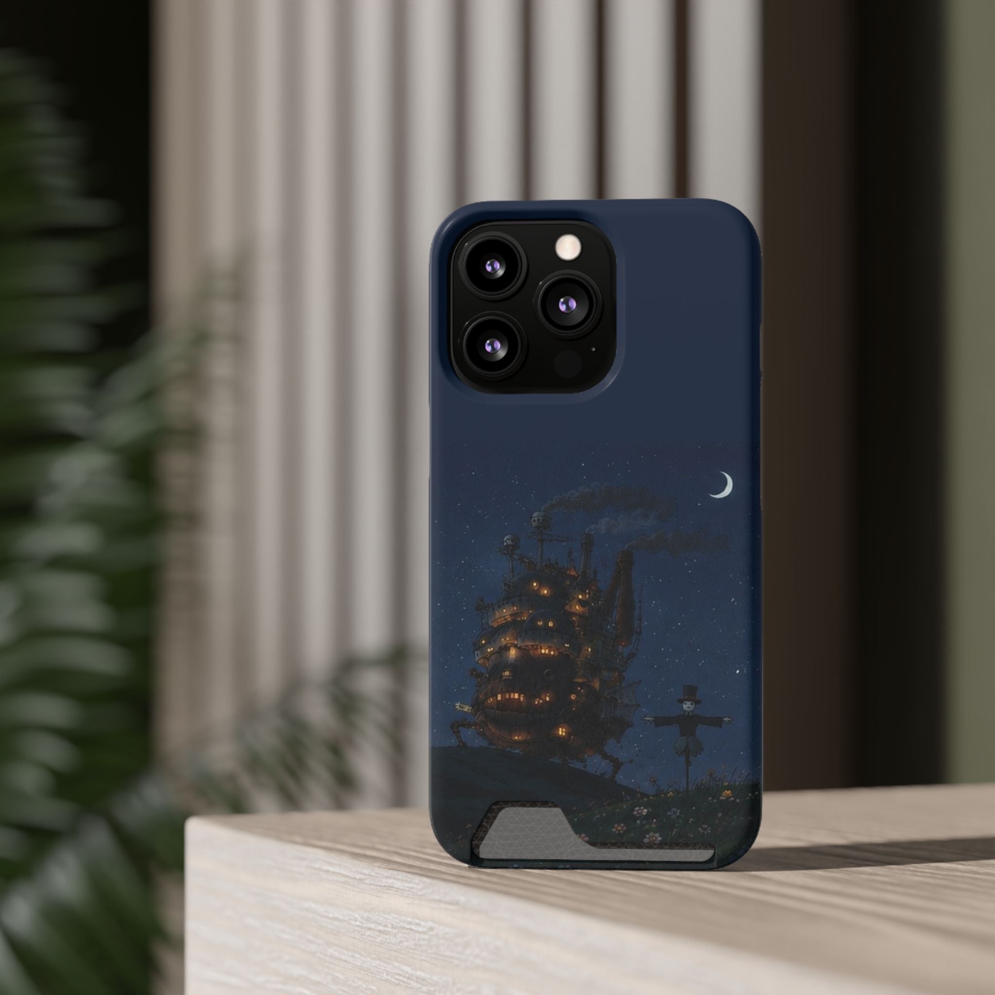 howl's moving castleCastle Phone Card Case — Fairy Tale Nightscape Wallet Phone Case