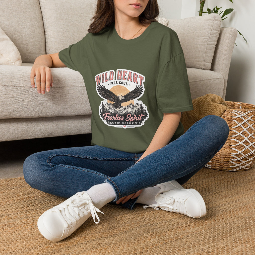 Wild Heart Eagle T-Shirt — "Wild Heart, Free Soul" Vintage Graphic Tee