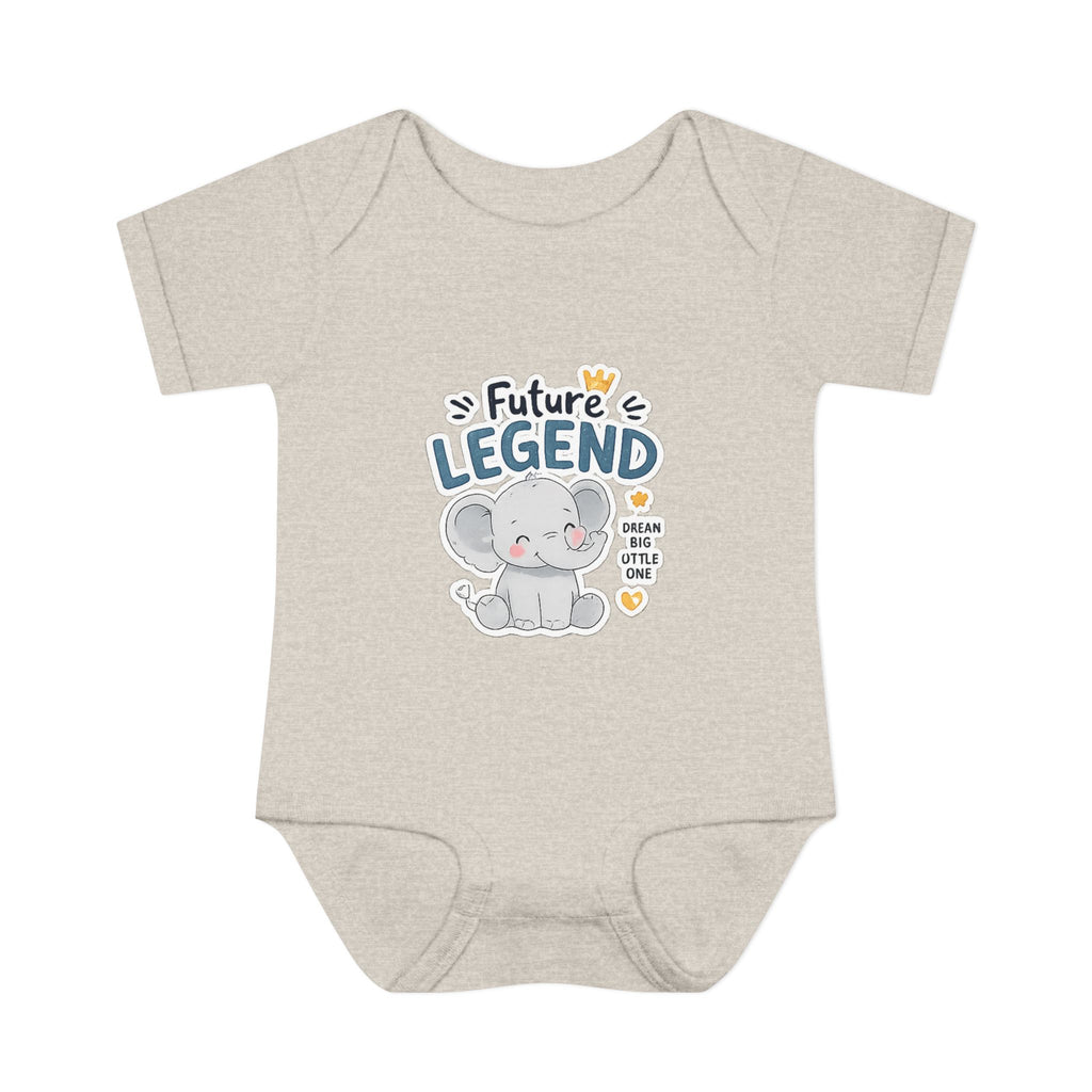 Baby Bodysuit - "Future Legend" Cute Elephant Infant Onesie