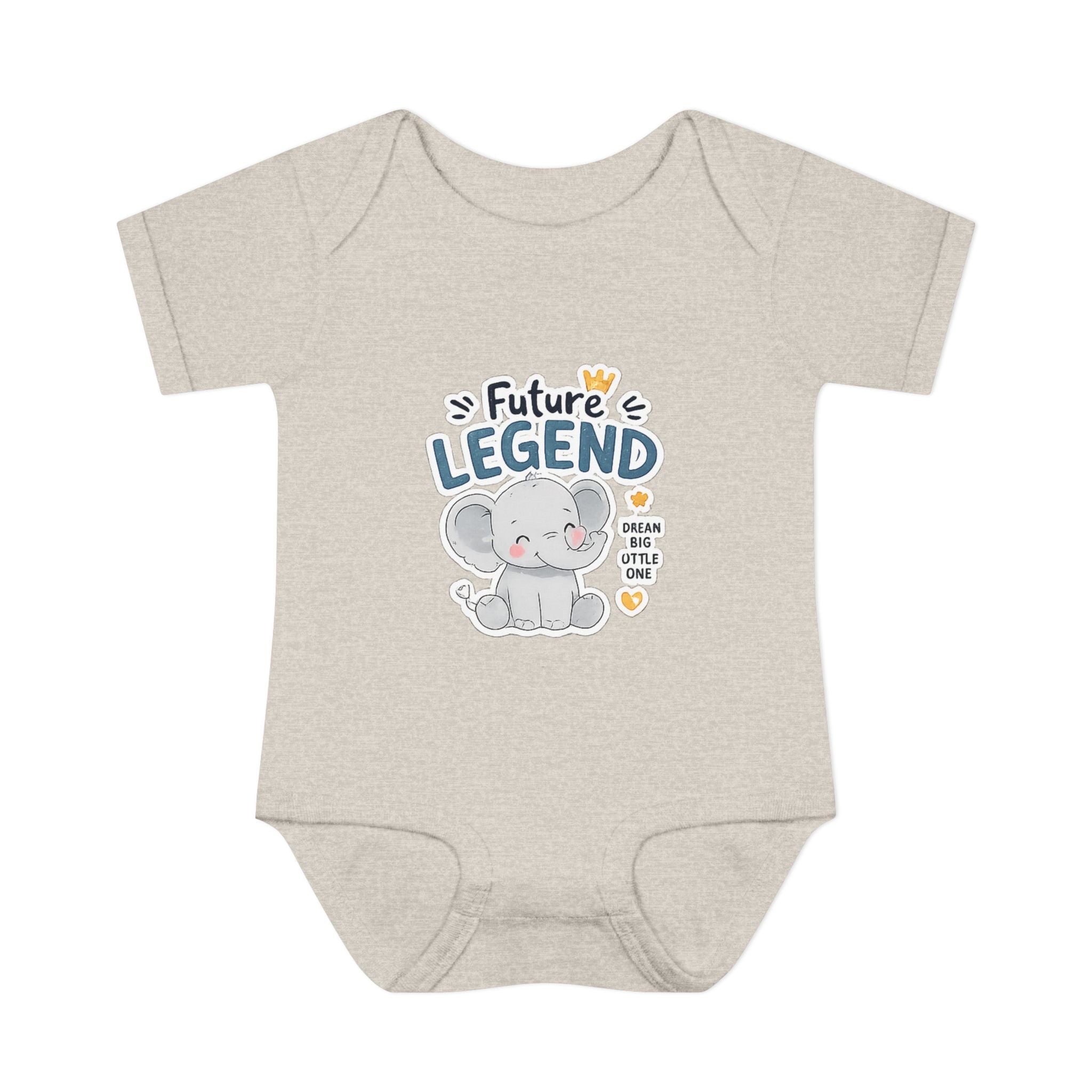 Baby Bodysuit - "Future Legend" Cute Elephant Infant Onesie