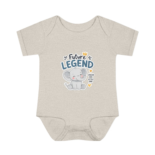 Baby Bodysuit - "Future Legend" Cute Elephant Infant Onesie