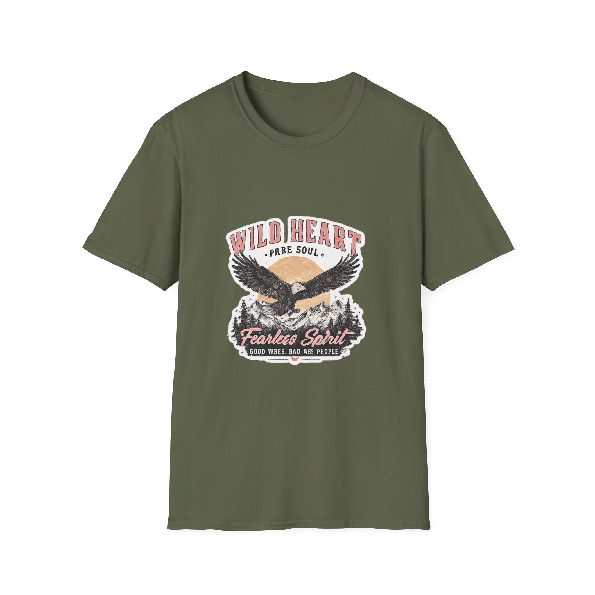 Wild Heart Eagle T-Shirt — "Wild Heart, Free Soul" Vintage Graphic Tee