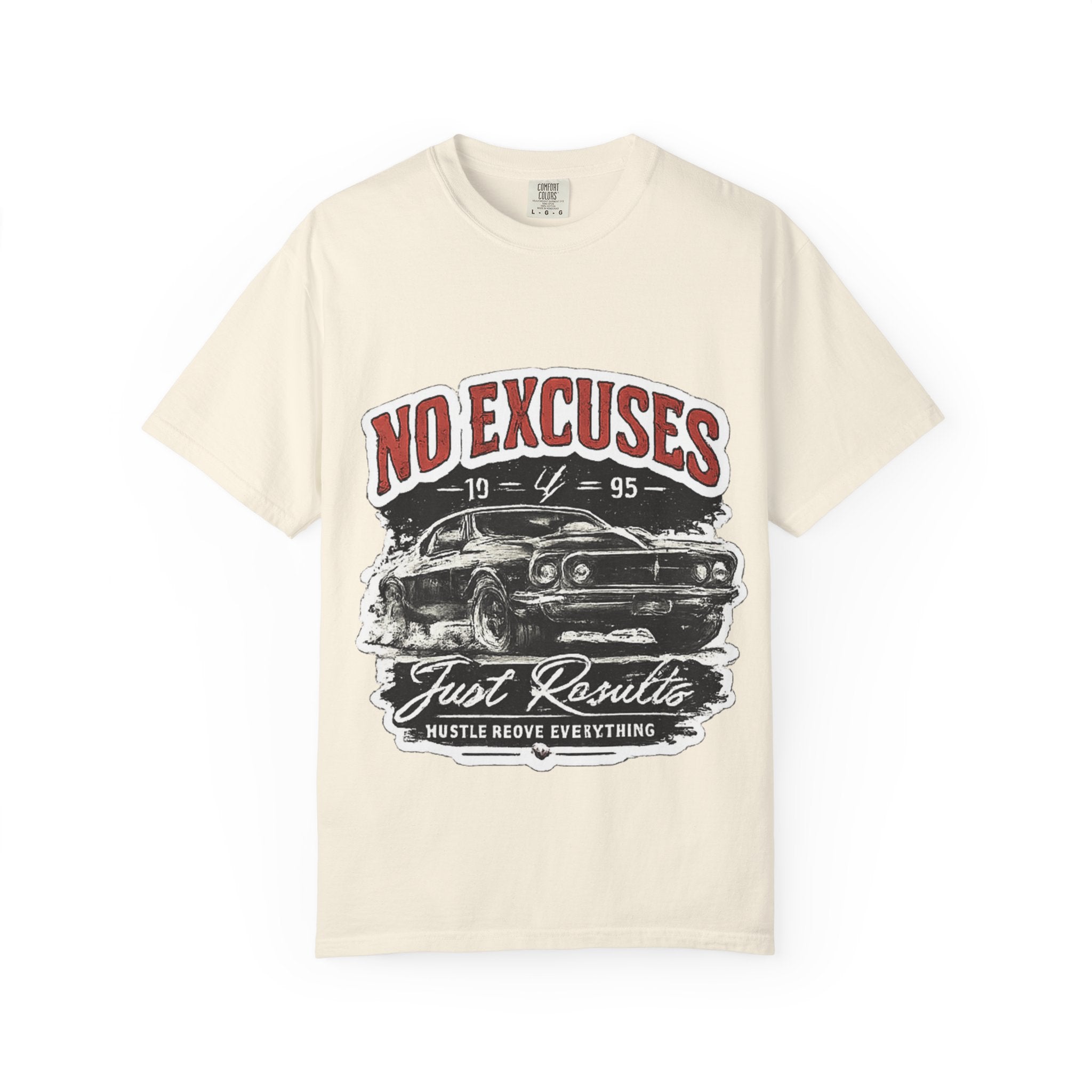 No Excuses Vintage Muscle Car T-Shirt — "Just Requisite" Graphic Tee