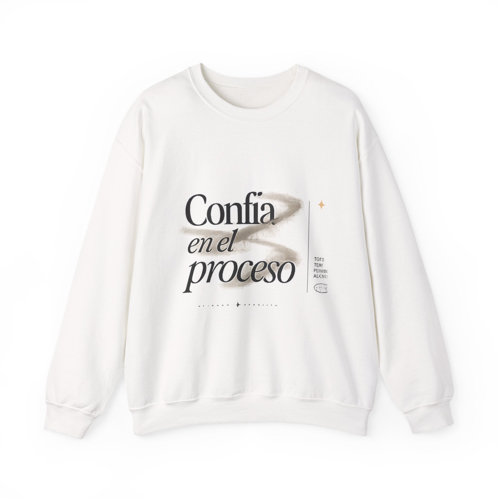 Crewneck Sweatshirt - "Confía en el Proceso" Inspirational Spanish Graphic