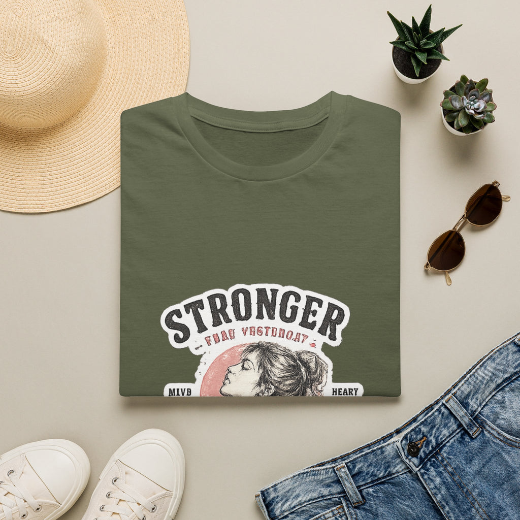 T-Shirt — "Stronger Each Yesterday" Vintage Motivational Tee