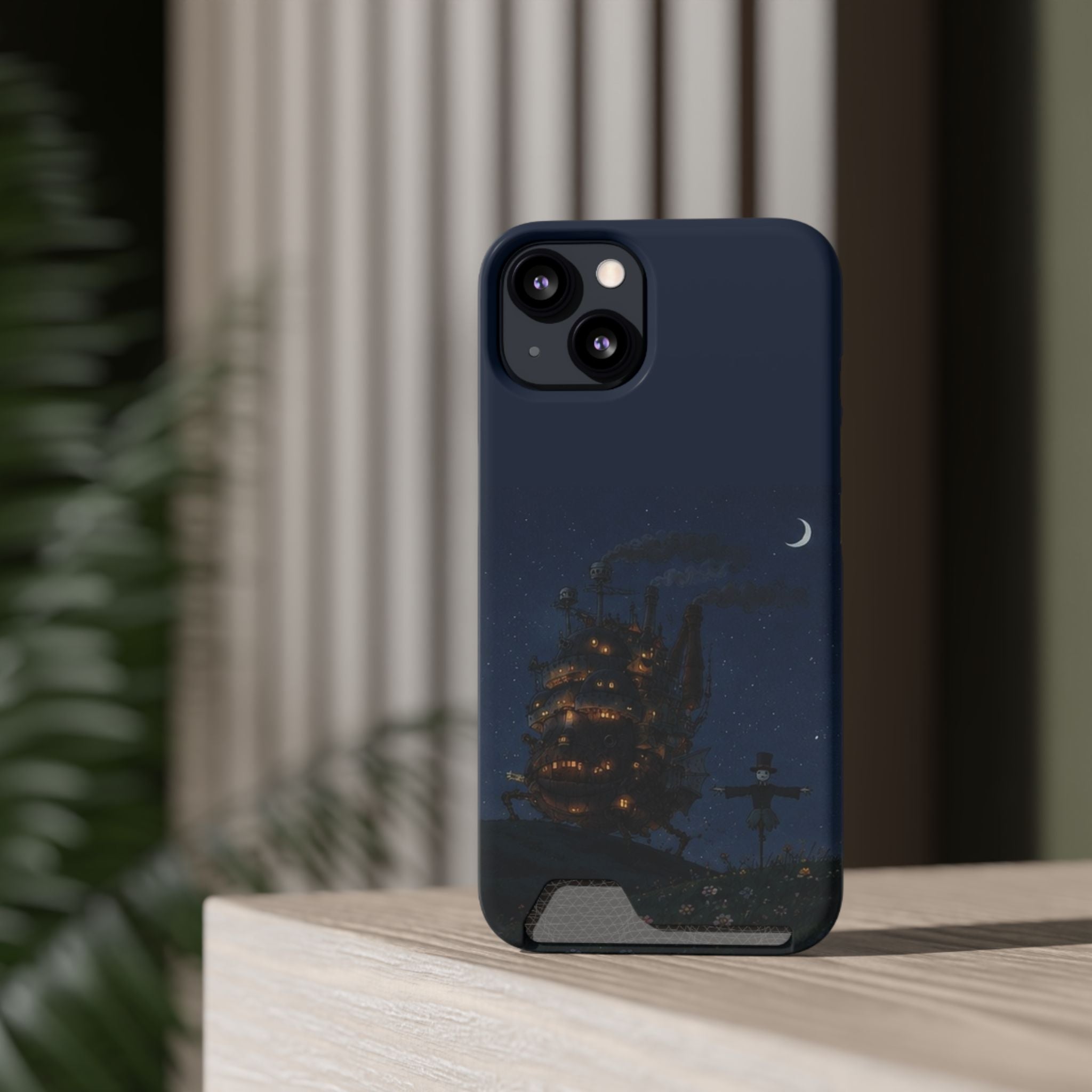 howl's moving castleCastle Phone Card Case — Fairy Tale Nightscape Wallet Phone Case