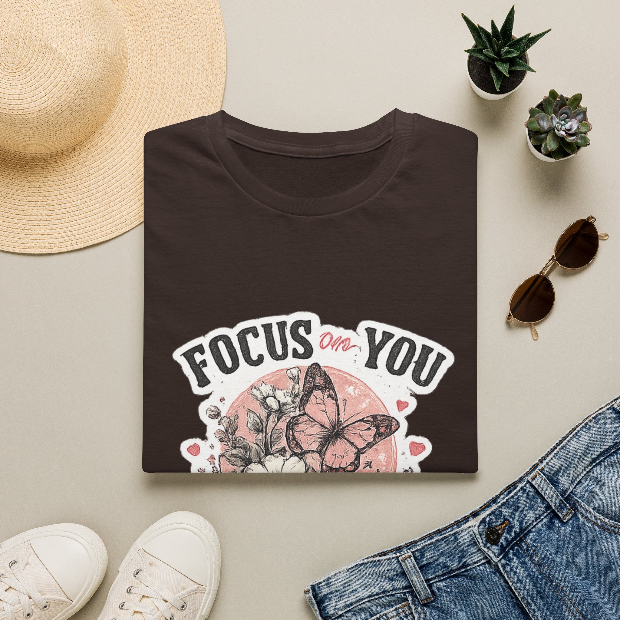 Focus On You T-Shirt — Self-Care Butterfly Graphic Tee