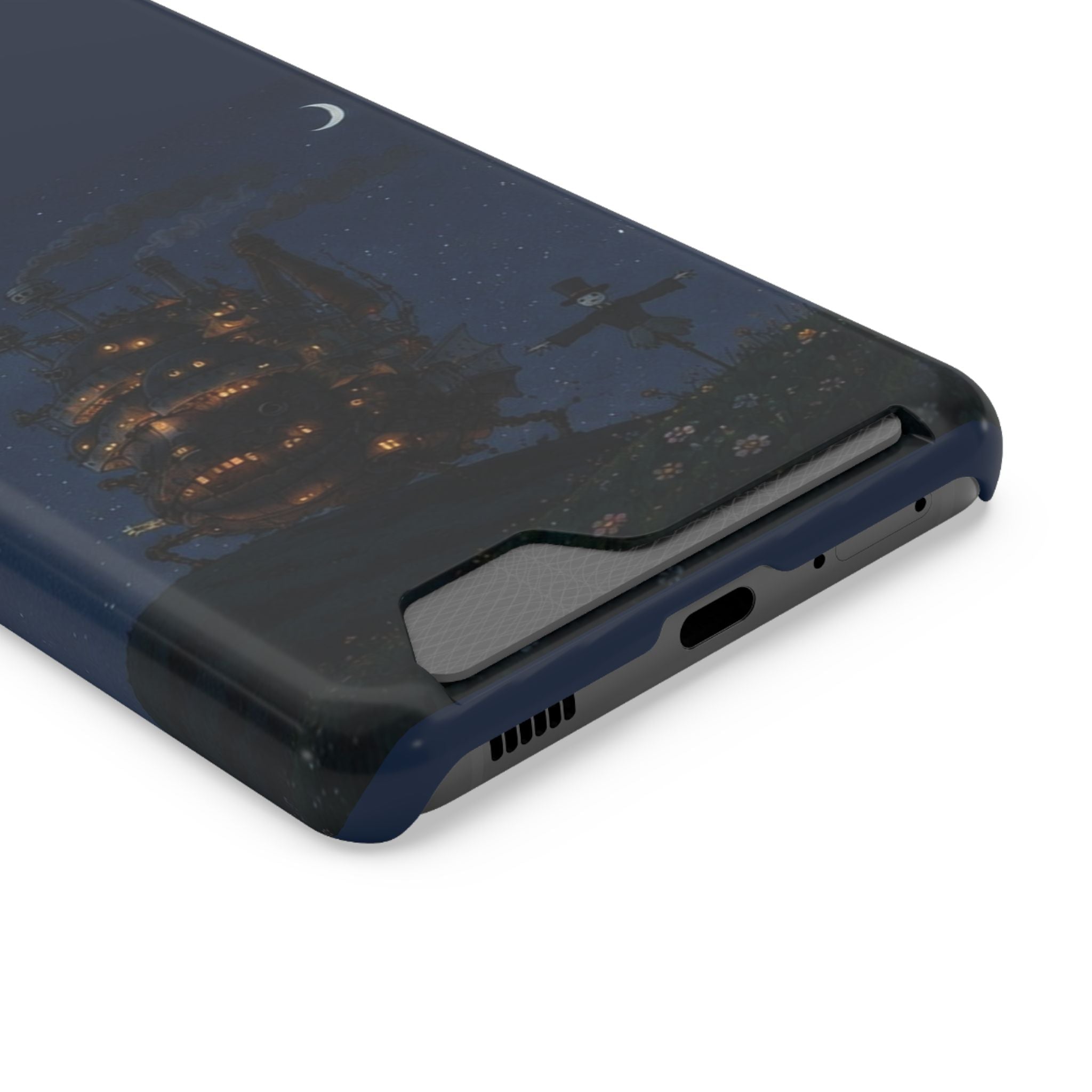 howl's moving castleCastle Phone Card Case — Fairy Tale Nightscape Wallet Phone Case