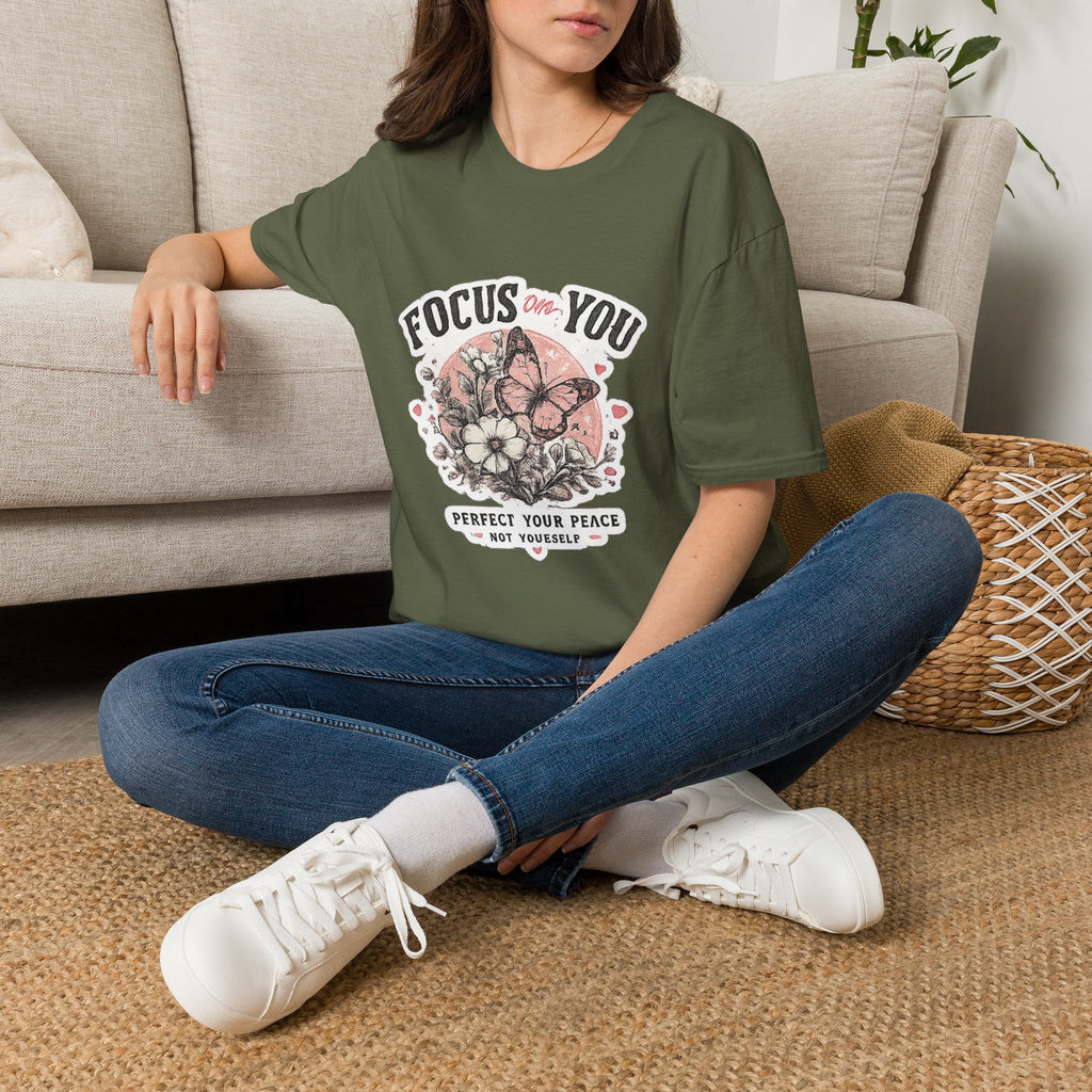 Focus On You T-Shirt — Self-Care Butterfly Graphic Tee
